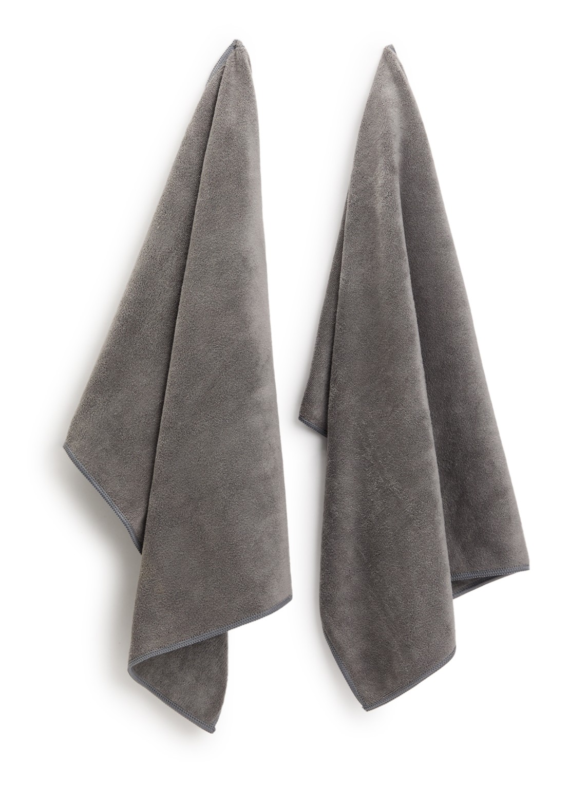 Tiseco Keukendoek 50 x 50 cm set van 2 - voorkant middengrijs
