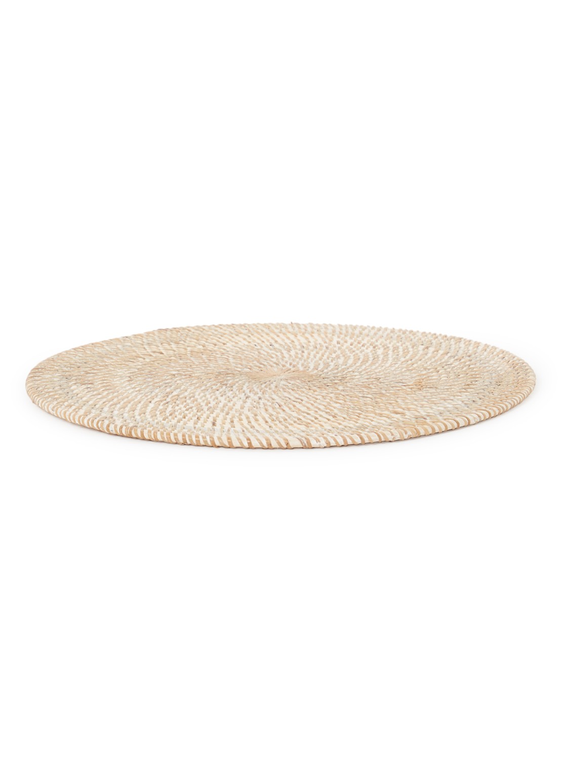 Tiseco Placemat van rotan 36 cm - voorkant lichtbruin