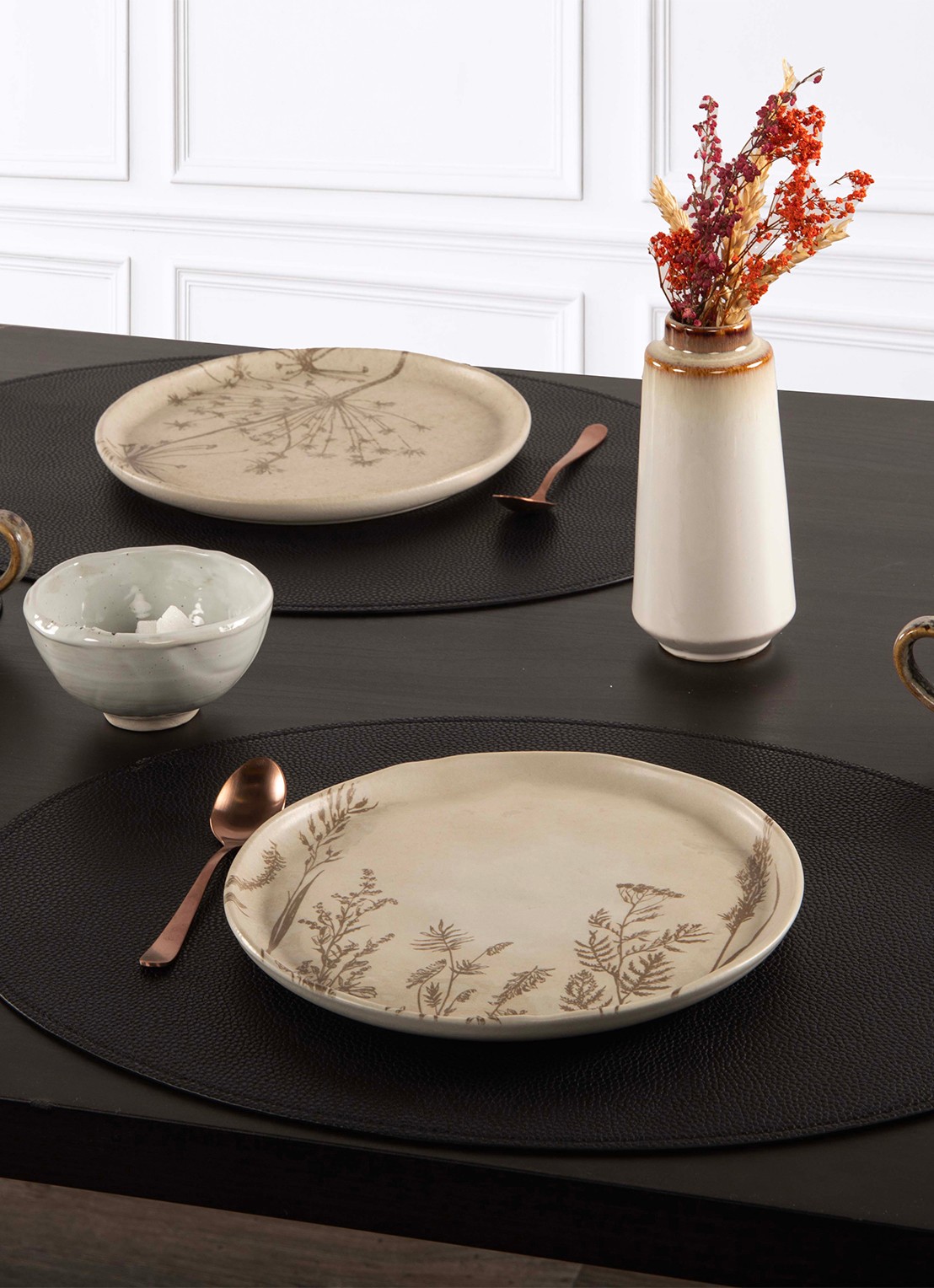 Tiseco Trudo placemat 33 x 45 cm - voorkant 2 zwart