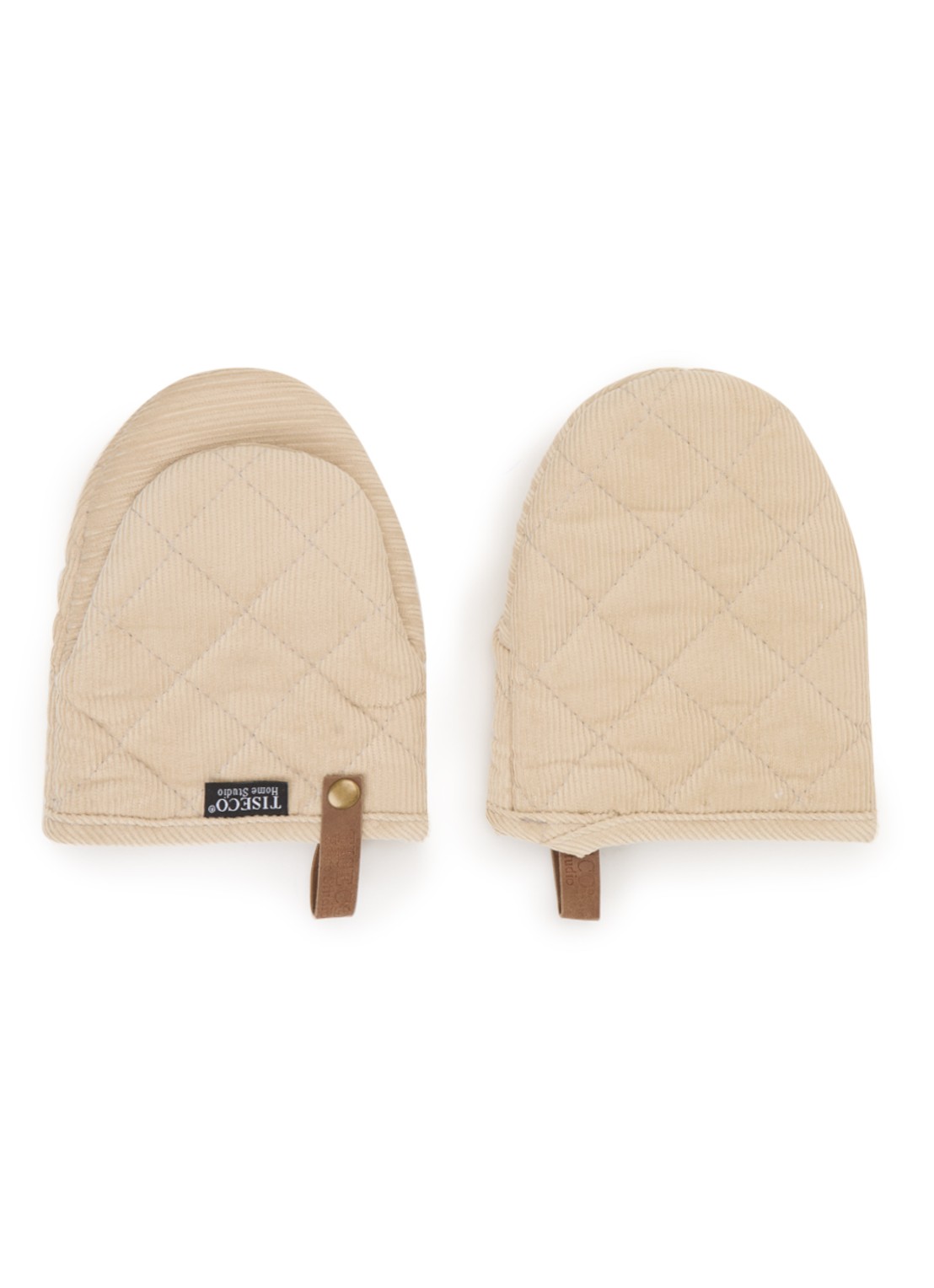 Tiseco Velmar ovenwant set van 2 - voorkant beige