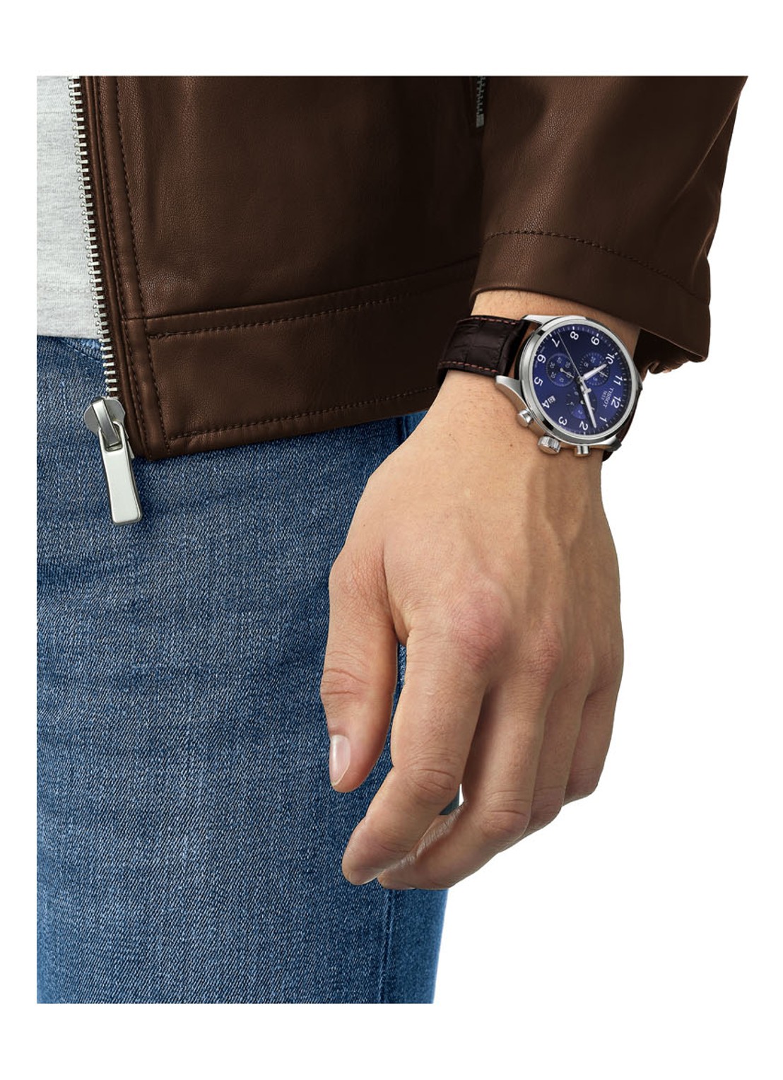 Tissot Chrono XL horloge T1166171604700 - voorkant 2 bruin