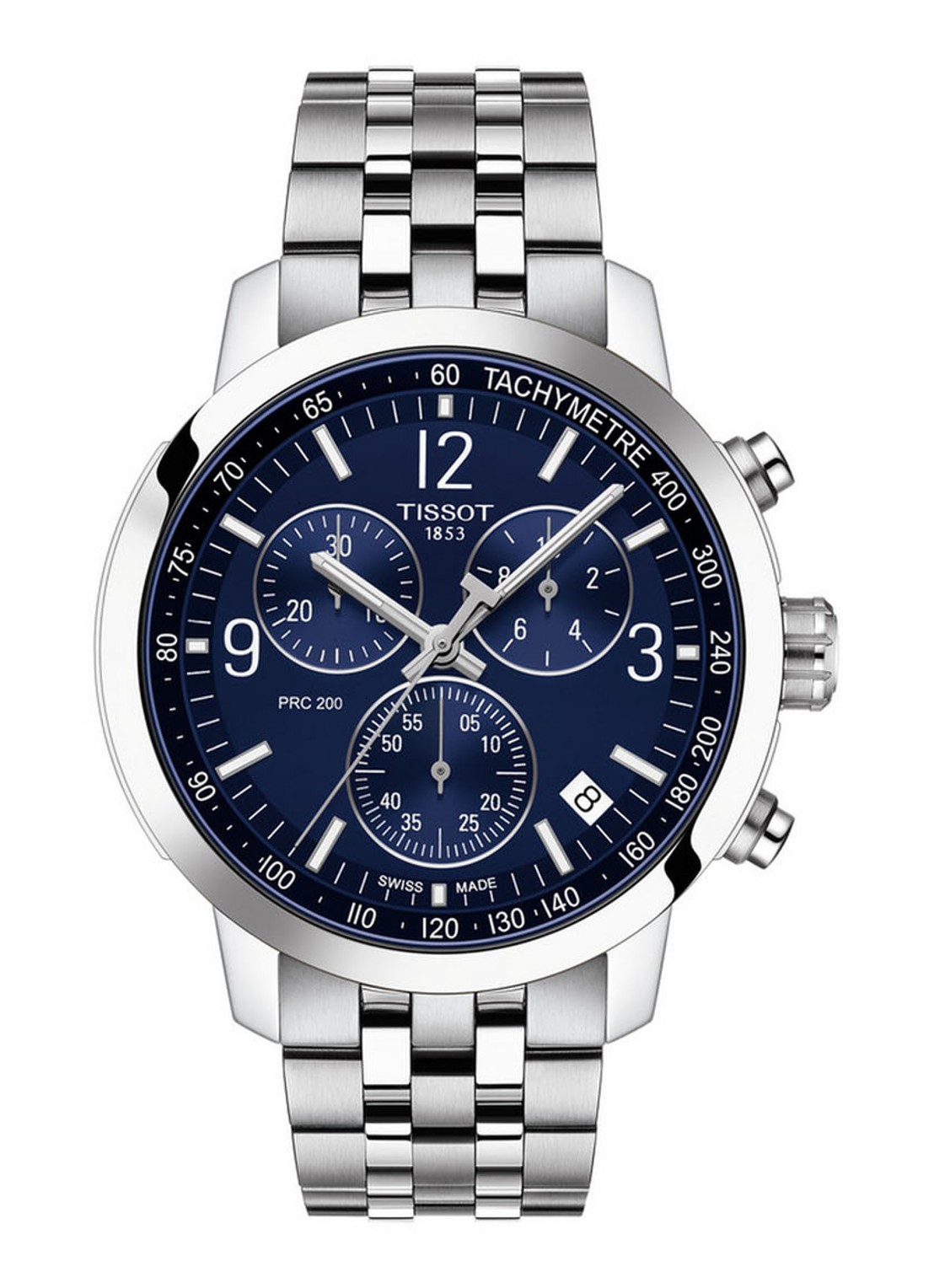 Tissot PRC200 horloge T1144171104700 - voorkant zilver