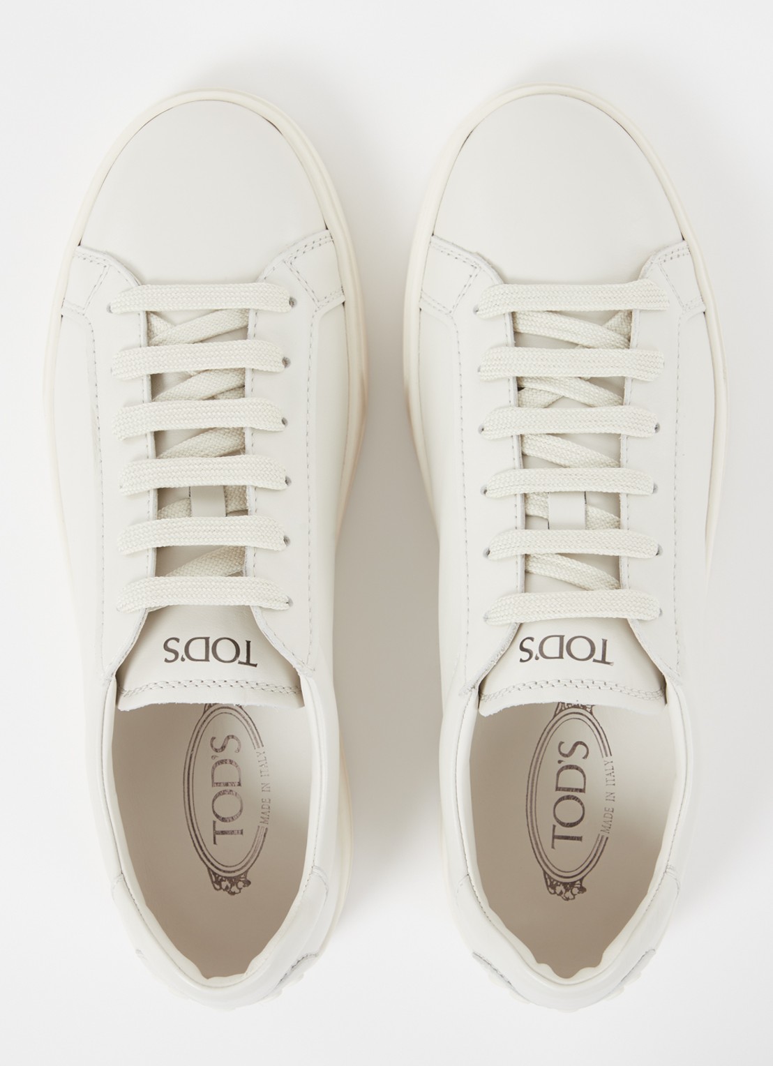 Tod's Allacciata Cassetta sneaker van kalfsleer - detail 5 ivoor