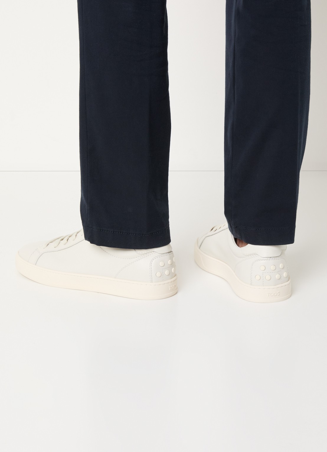 Tod's Allacciata Cassetta sneaker van kalfsleer - voorkant 3 ivoor