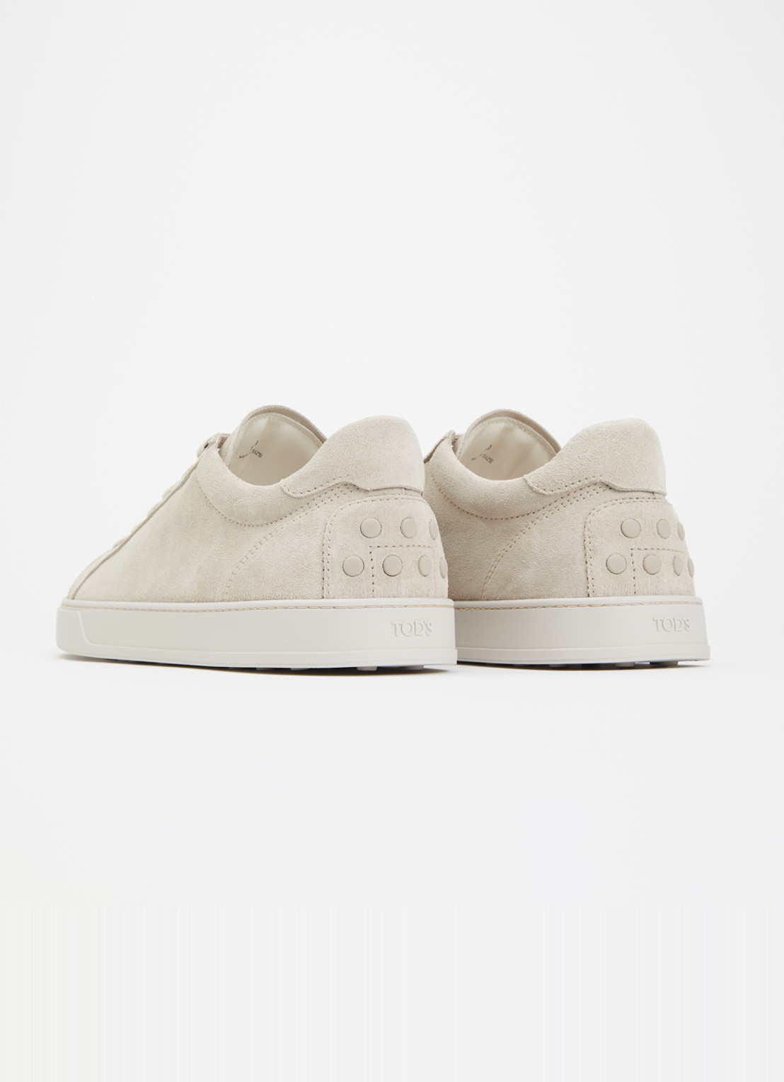 Tod's Allaciata Cassetta sneaker van kalfssuède - achterkant beige