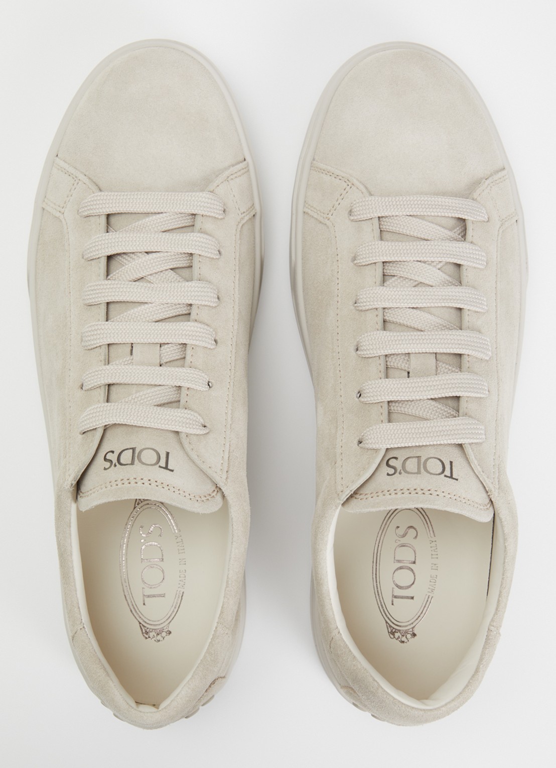 Tod's Allaciata Cassetta sneaker van kalfssuède - detail 4 beige