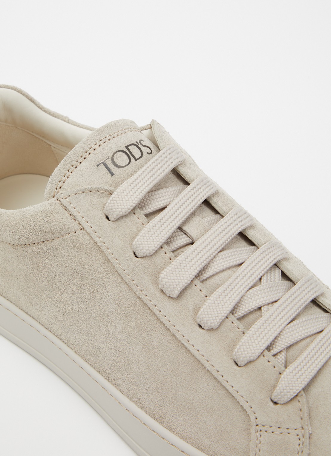 Tod's Allaciata Cassetta sneaker van kalfssuède - detail 6 beige