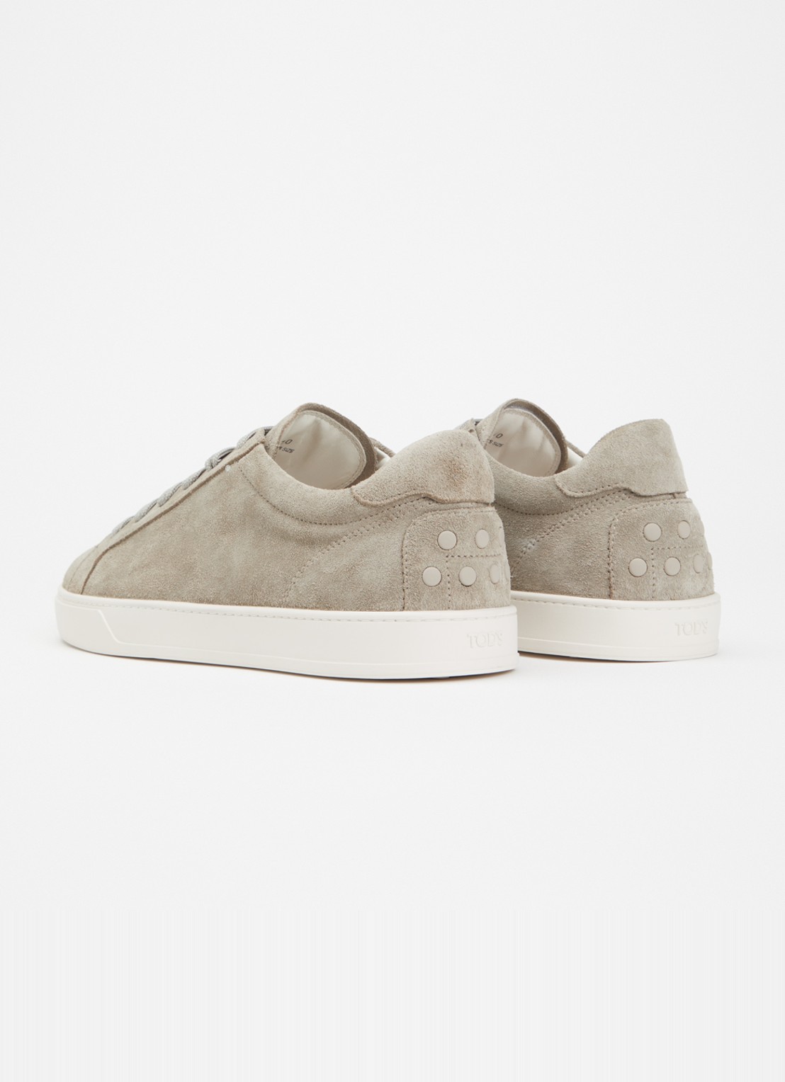 Tod's Allaciata Cassetta sneaker van kalfssuède - achterkant 6 donkerbeige