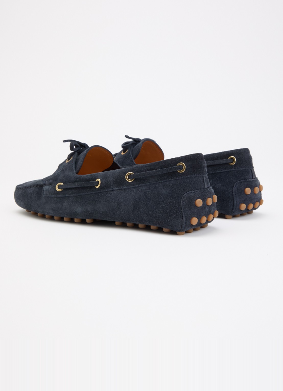 Tod's Boat Gommino mocassin van kalfssuède - achterkant 6 donkerblauw