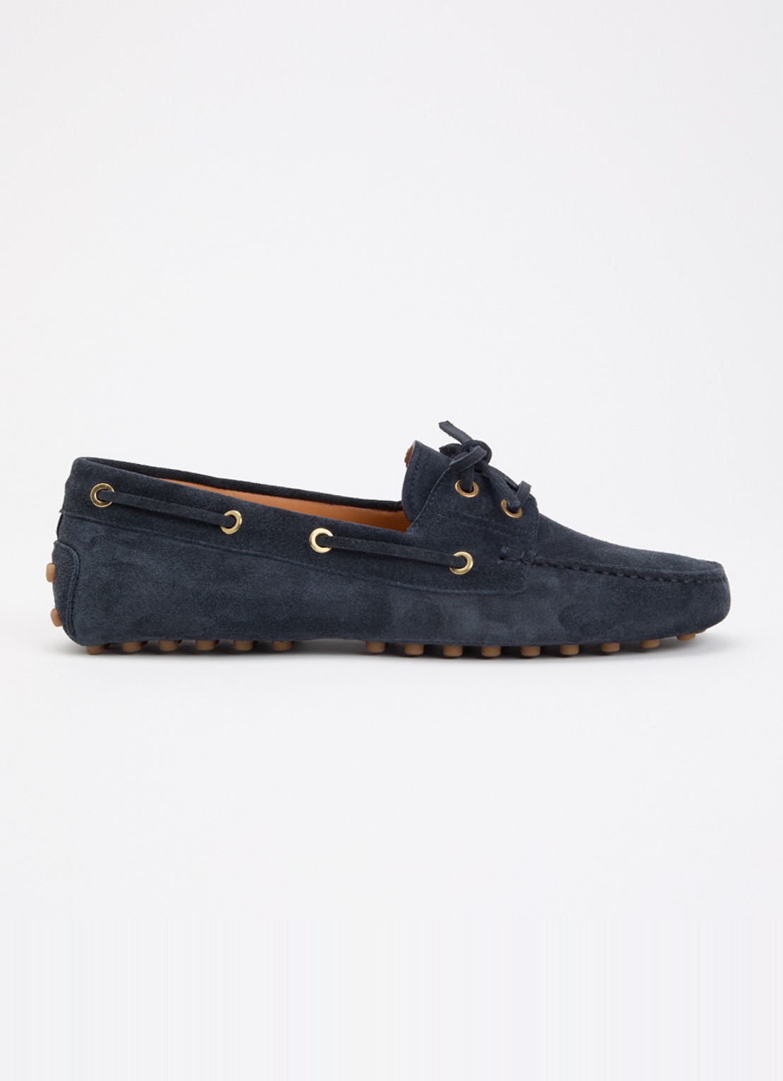 Tod's Boat Gommino mocassin van kalfssuède - voorkant 5 donkerblauw