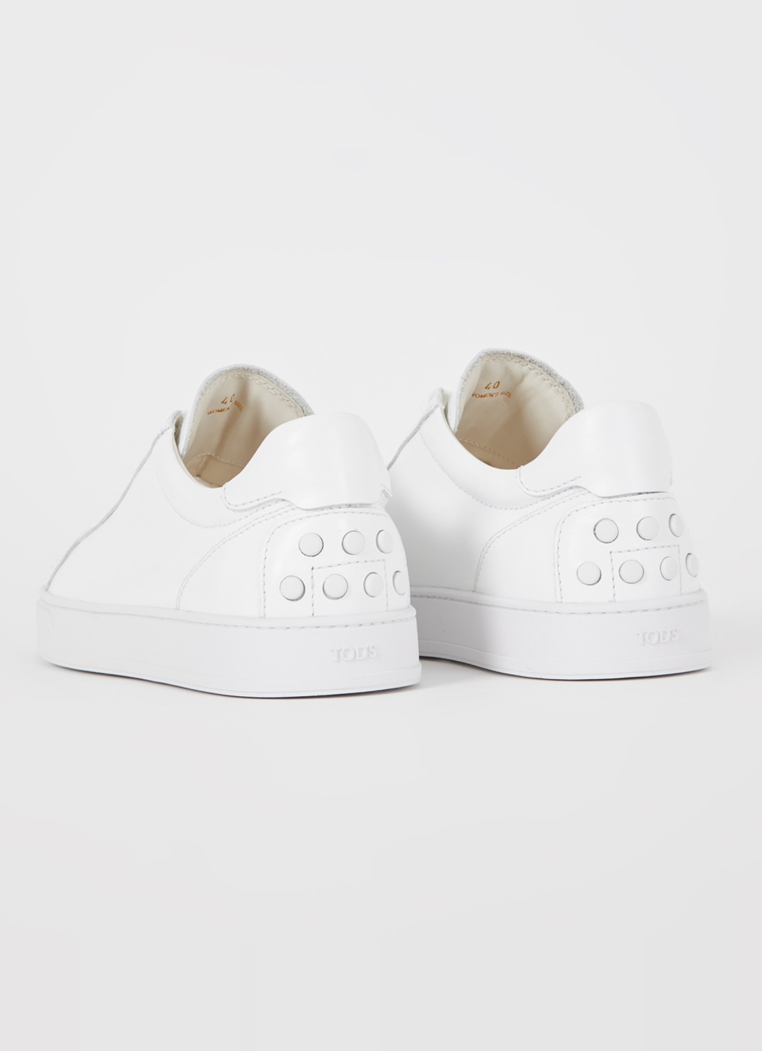 Tod's Cassetta sneaker van kalfsleer - achterkant 3 wit
