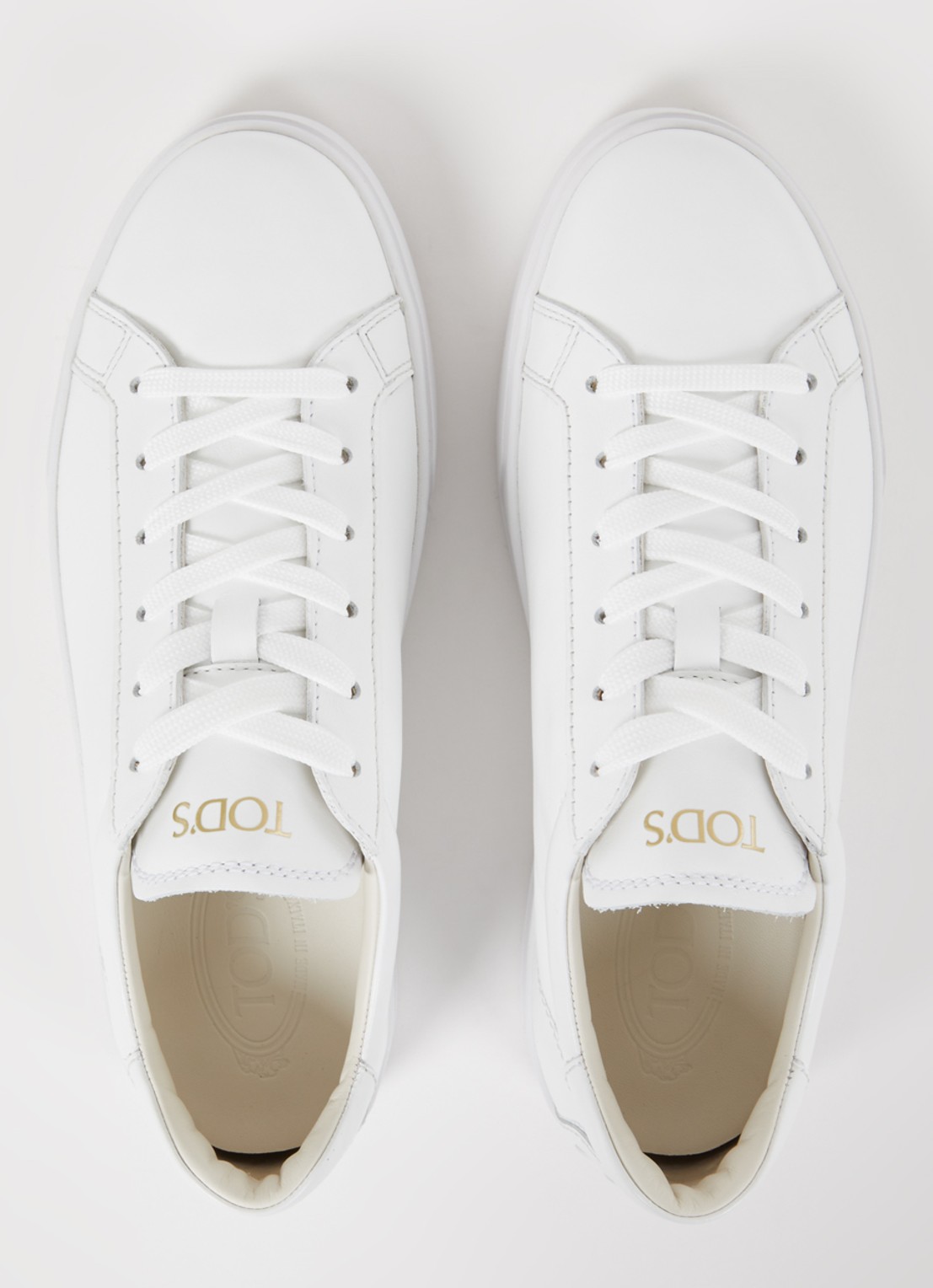Tod's Cassetta sneaker van kalfsleer - detail 5 wit