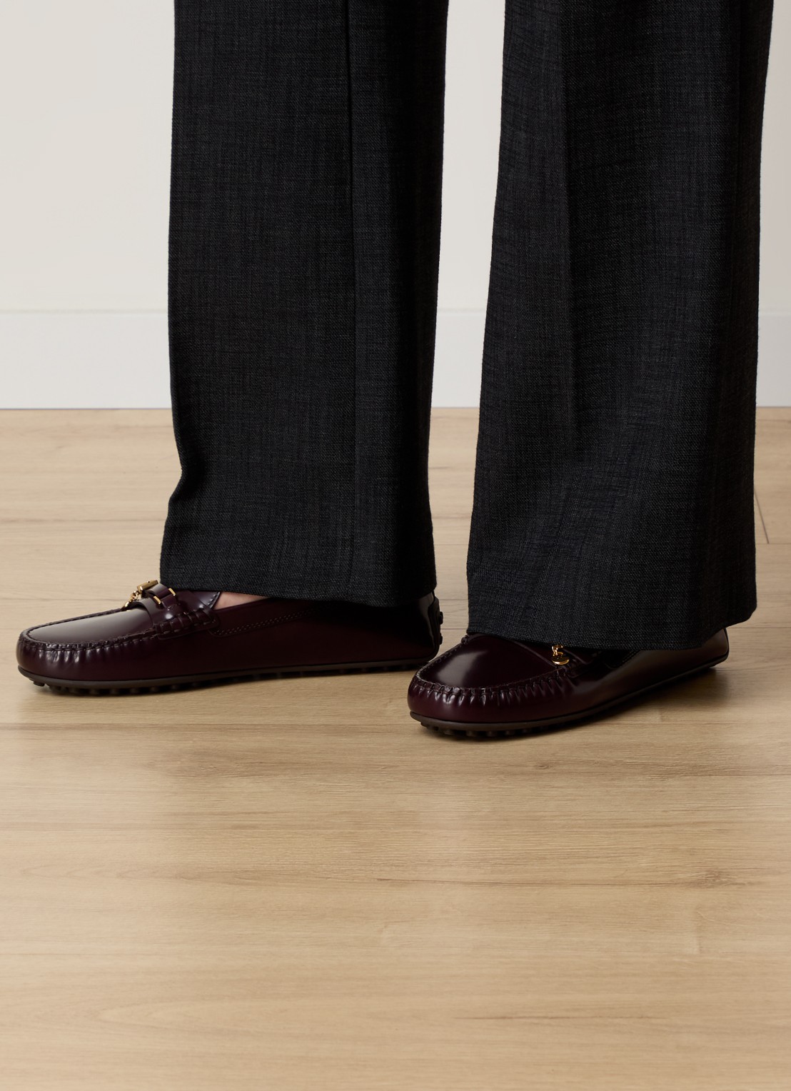 Tod's City Gommino Driving mocassin van kalfsleer - voorkant 7 bordeauxrood