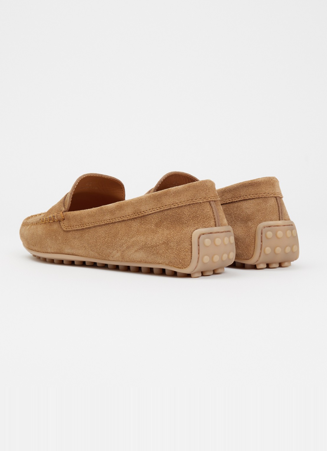 Tod's City Gommino mocassin van suède - achterkant 5 cognac