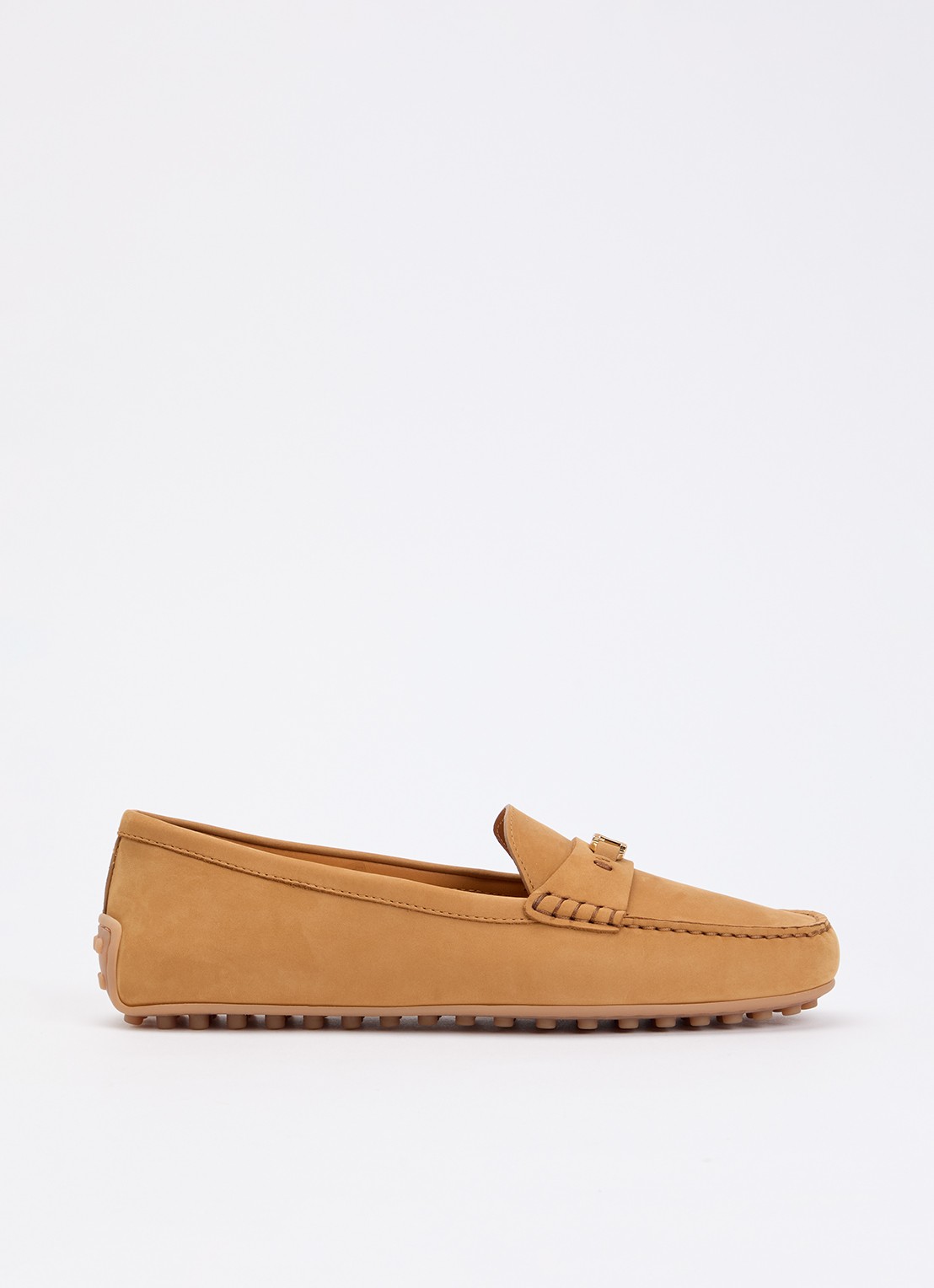 Tod's Gomma moccasin van nubuck - voorkant 2 camel