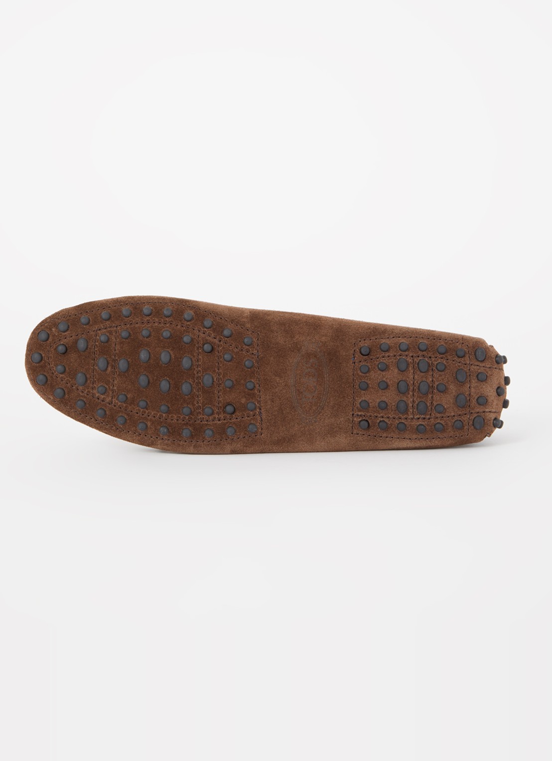Tod's Gommino Driving bootschoen van suède - detail 3 donkerbruin
