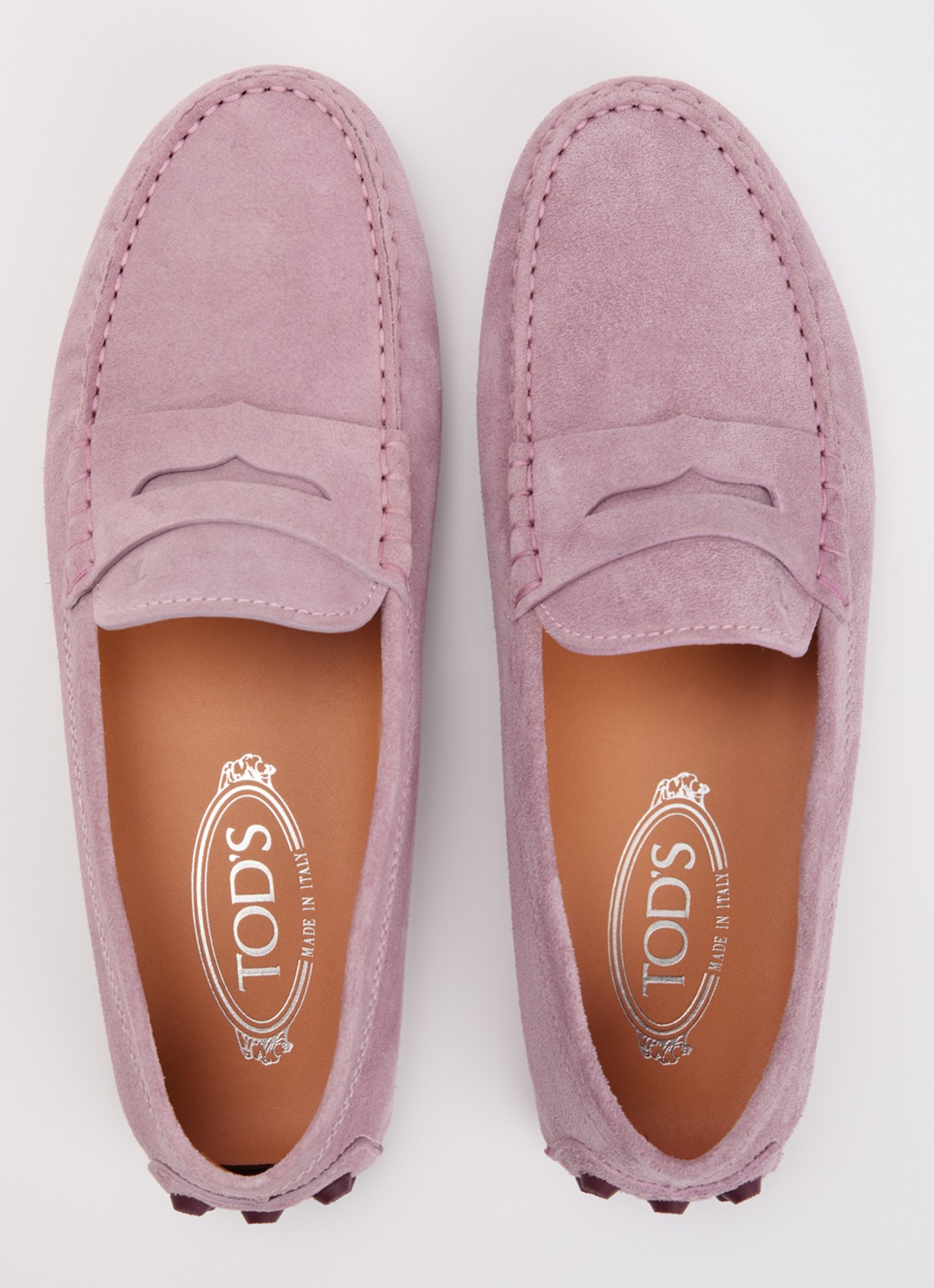 Tod's Gommino Macro mocassin van suède - detail 4 lila