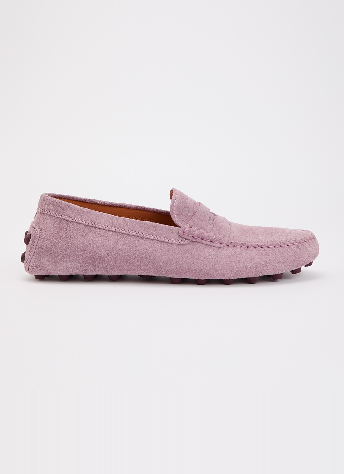 Tod's Gommino Macro mocassin van suède - voorkant 2 lila