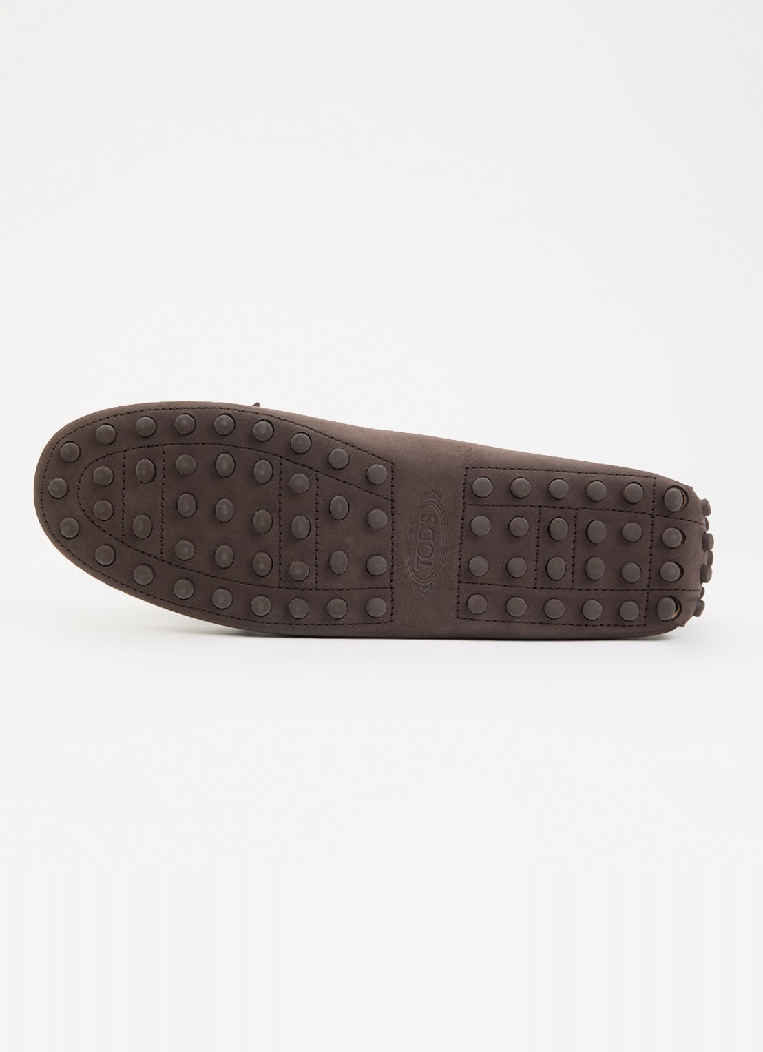 Tod's Gommino mocassin van leer met gevlochten details - detail 4 donkerbruin