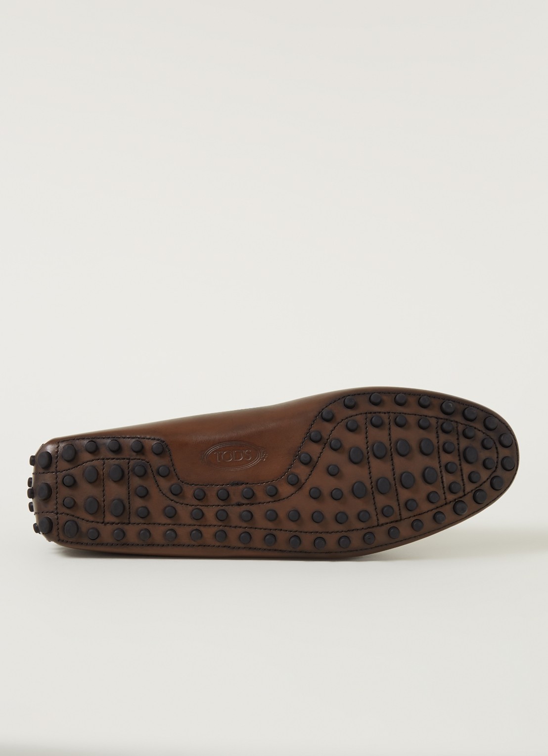 Tod's Gommino mocassin van leer  - detail 5 donkerbruin