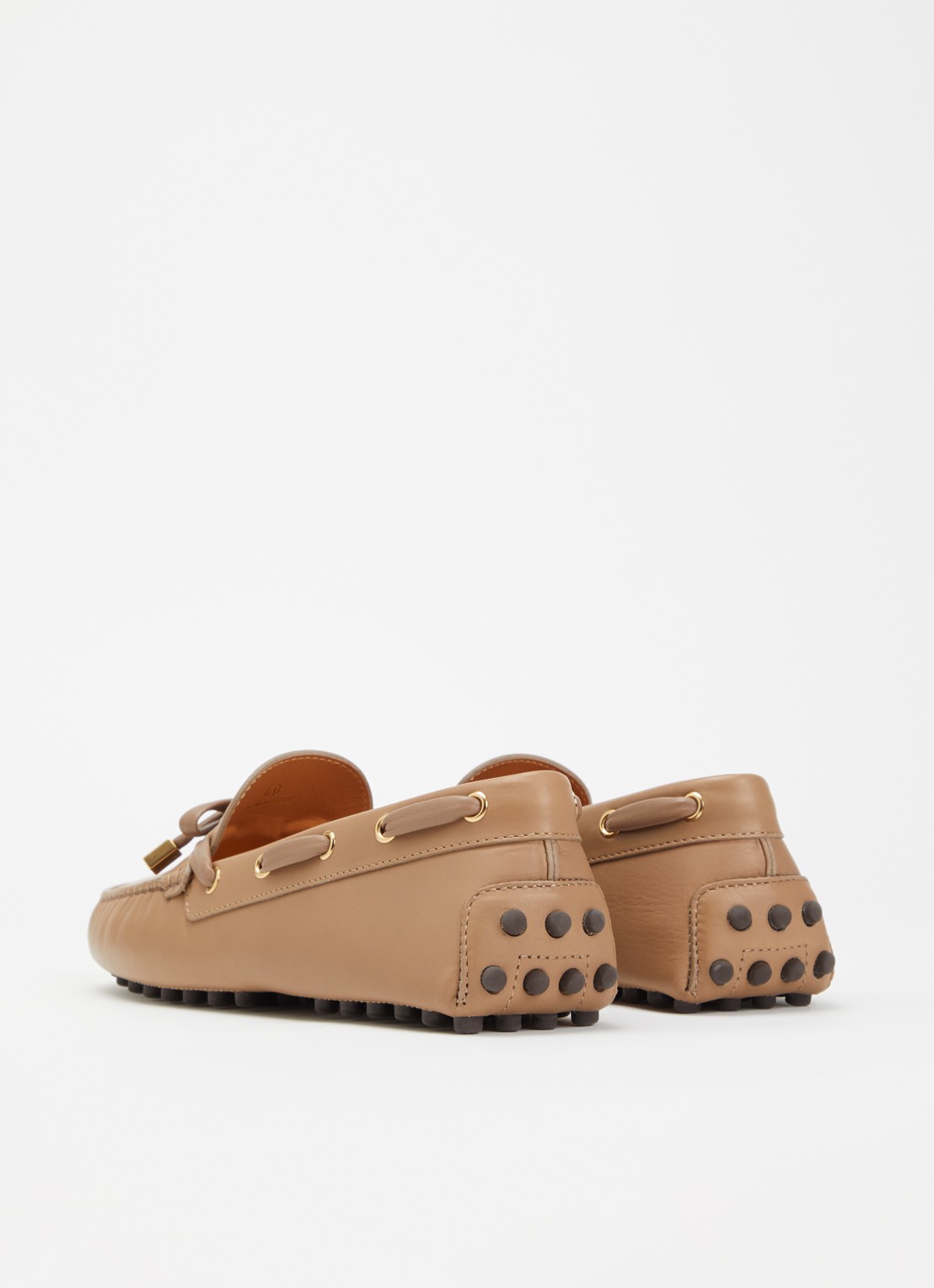 Tod's Gommino mocassin van leer - achterkant 2 lichtbruin