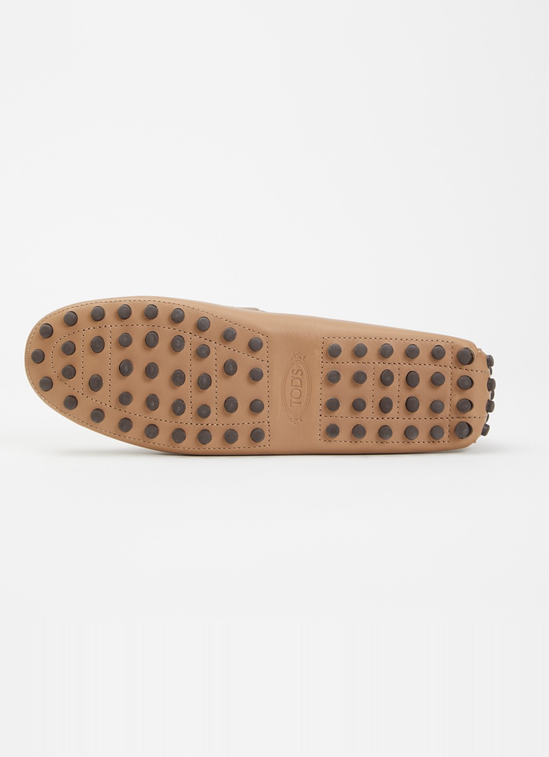Tod's Gommino mocassin van leer - detail 5 lichtbruin