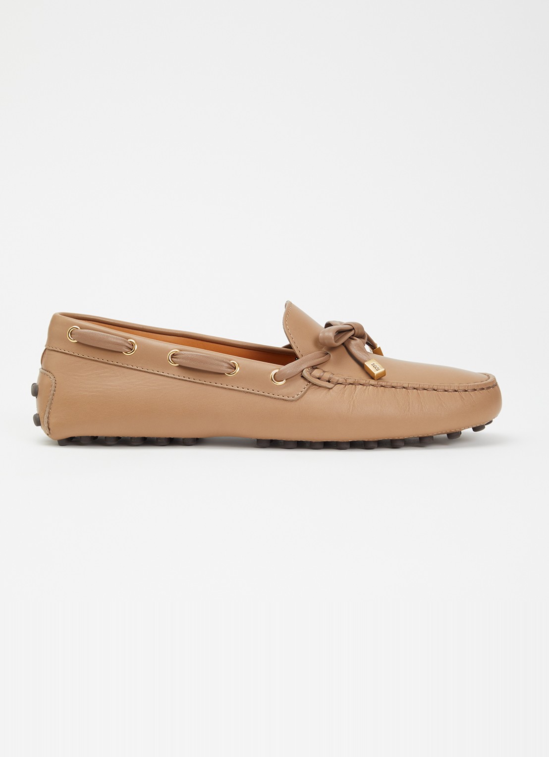 Tod's Gommino mocassin van leer - voorkant lichtbruin