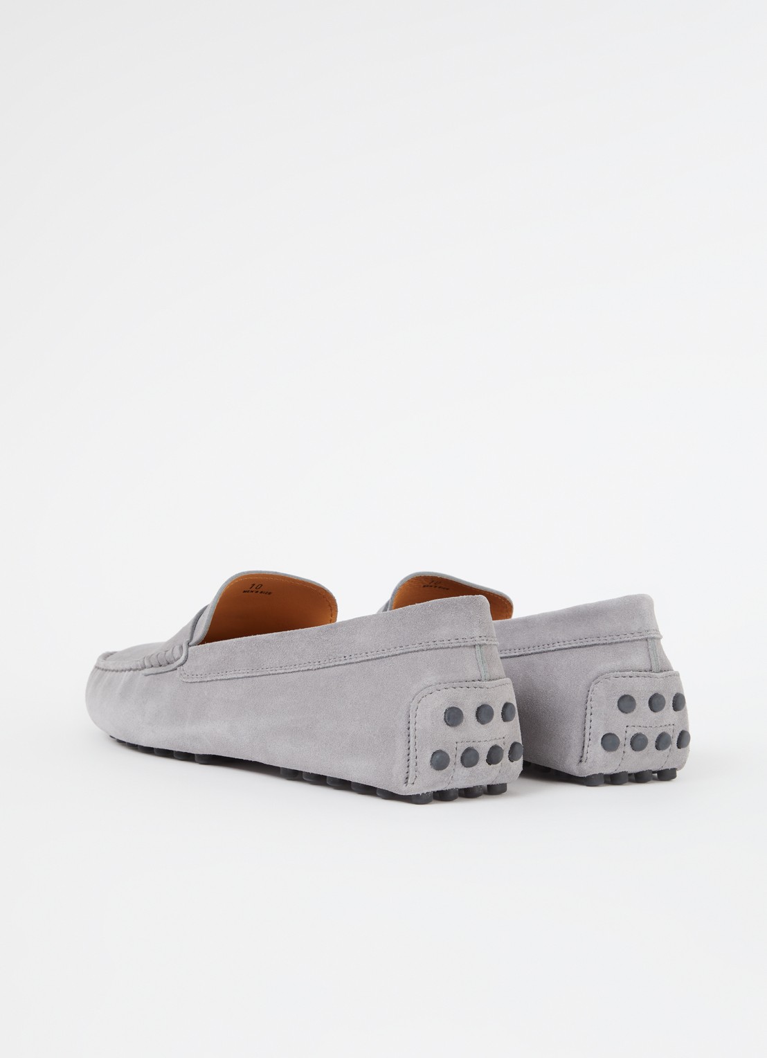 Tod's Gommino mocassin van suède - achterkant 6 lichtgrijs