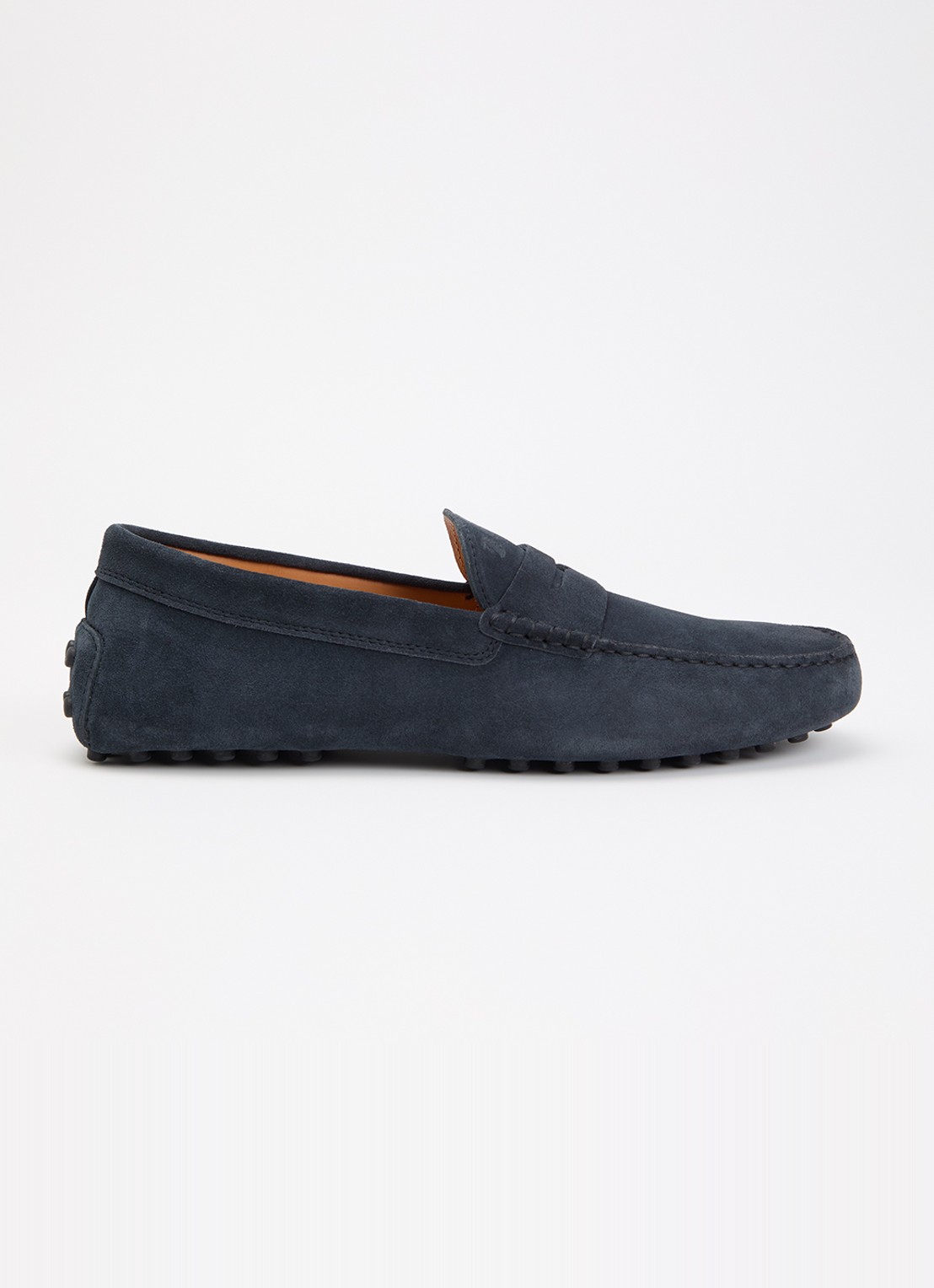 Tod's Gommino mocassin van suède - voorkant 2 indigo