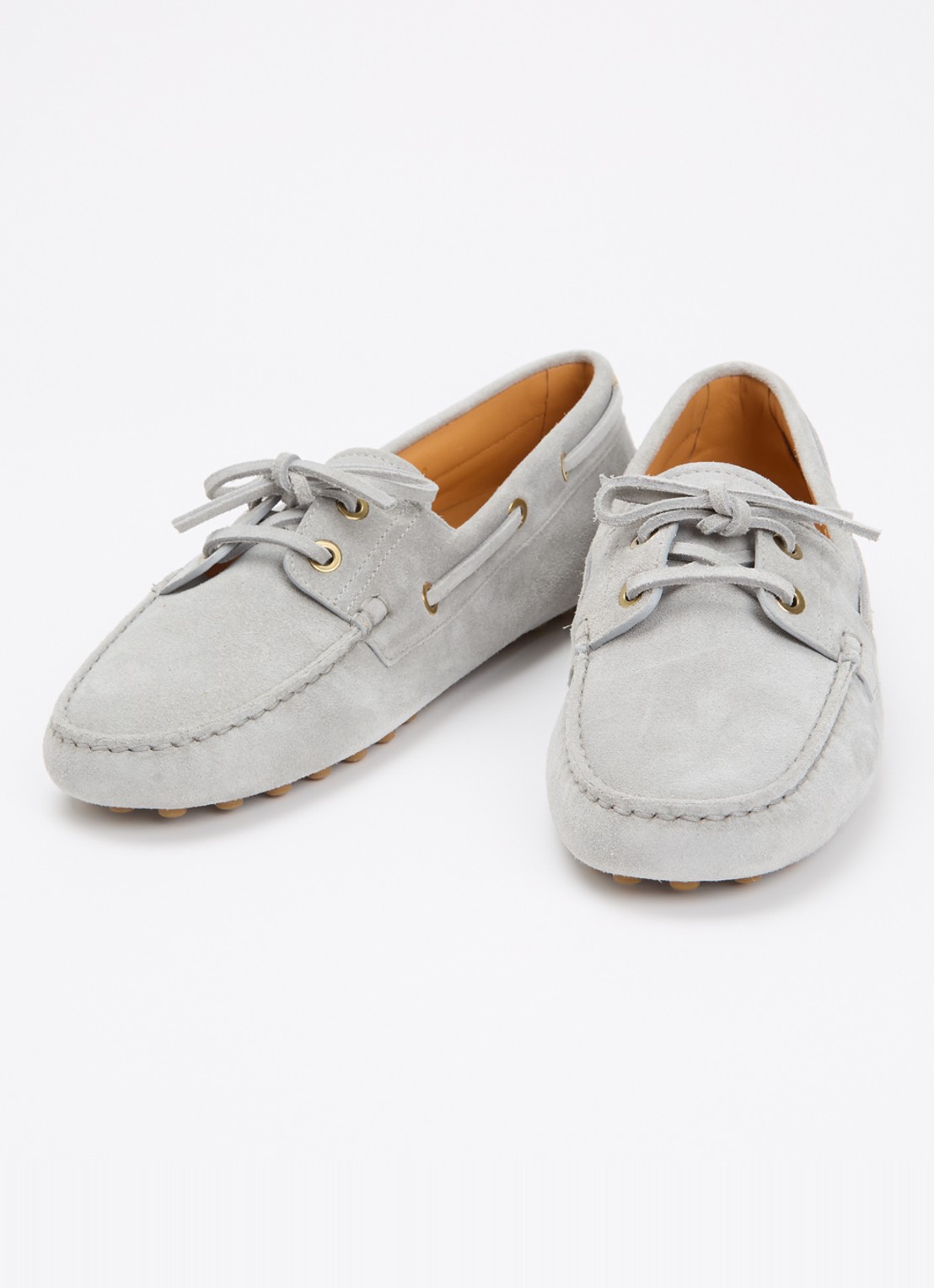 Tod's Gommino mocassin van suède - detail 3 grijs