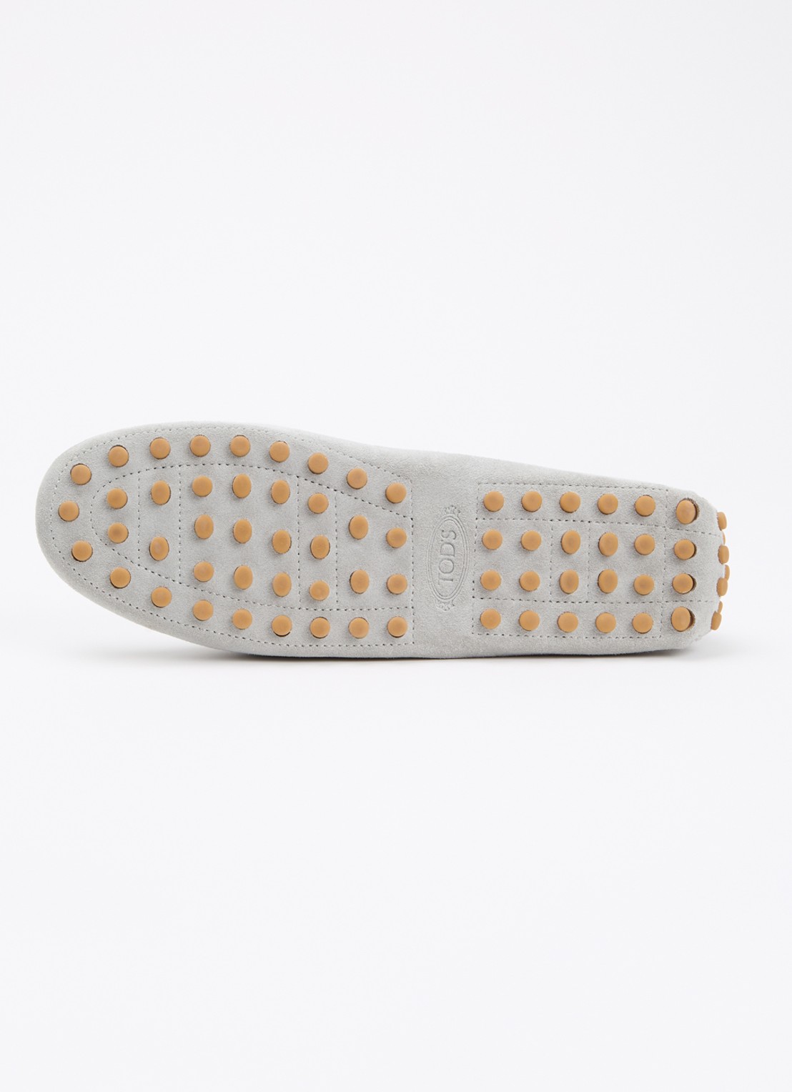 Tod's Gommino mocassin van suède - detail 5 grijs