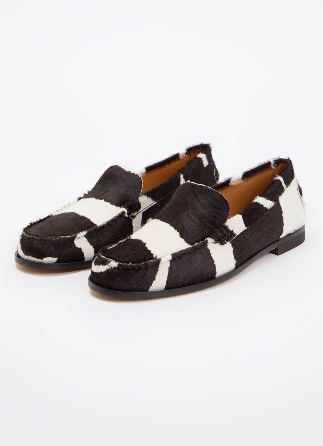 Tod's Loafer van kalfsleer met dierenprint  - detail donkerbruin