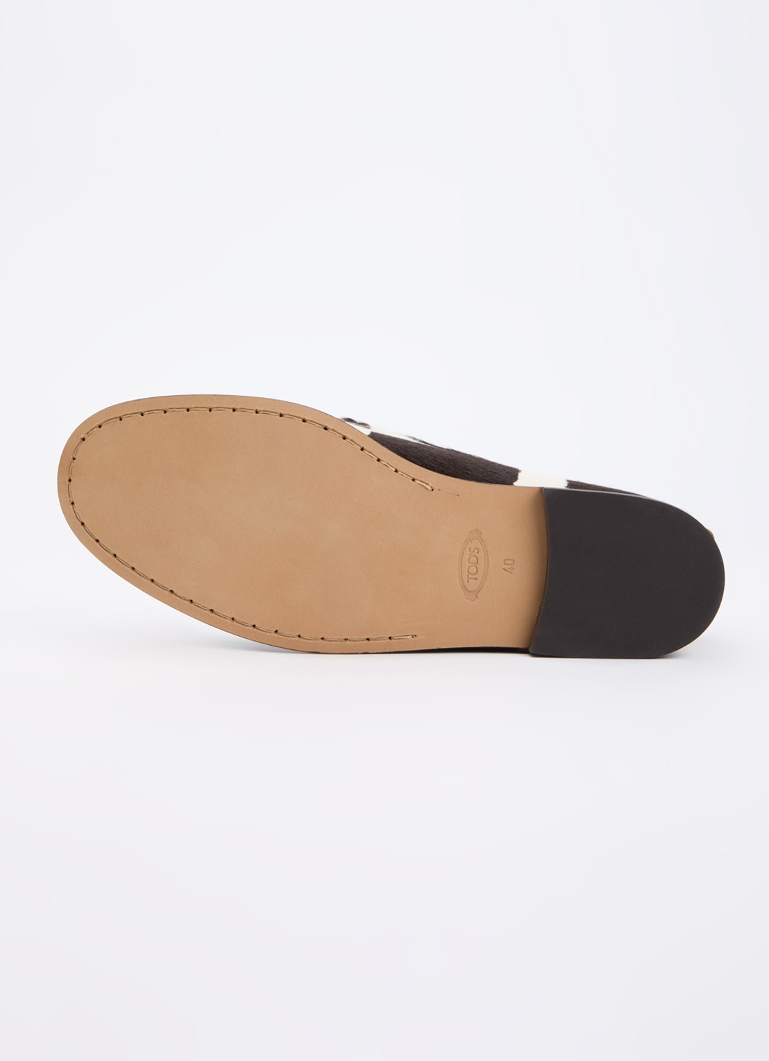 Tod's Loafer van kalfsleer met dierenprint  - detail 3 donkerbruin