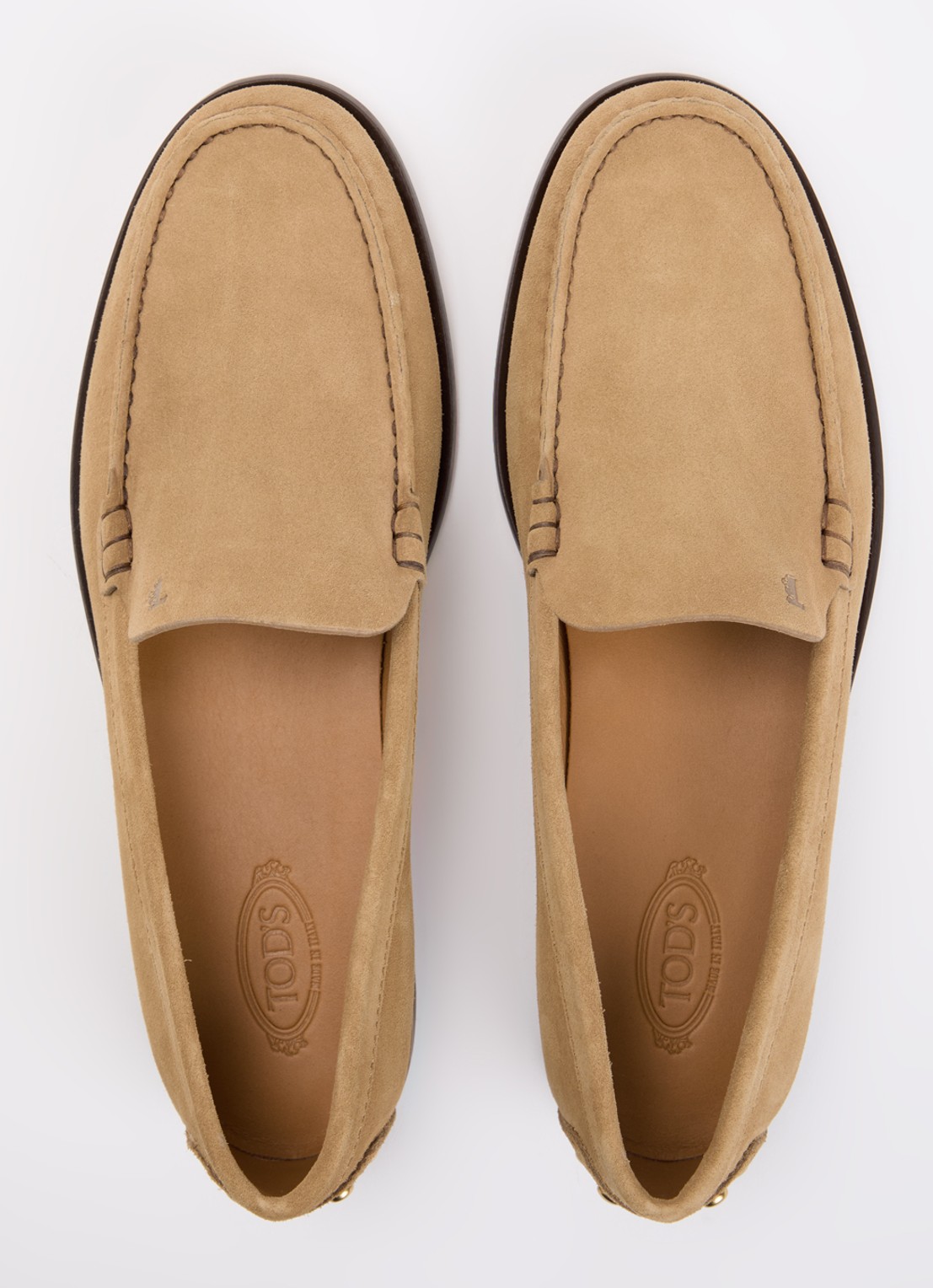Tod's Loafer van kalfssuède met studs  - detail 3 camel
