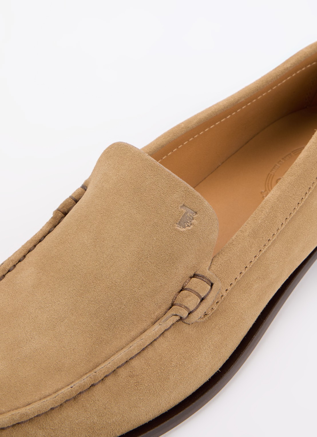 Tod's Loafer van kalfssuède met studs  - detail 5 camel