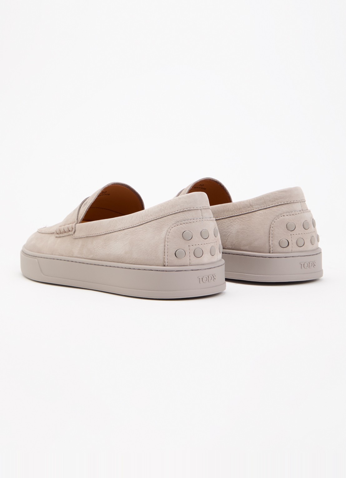 Tod's Mocassino Cassetta slip-on van leer - achterkant grijs