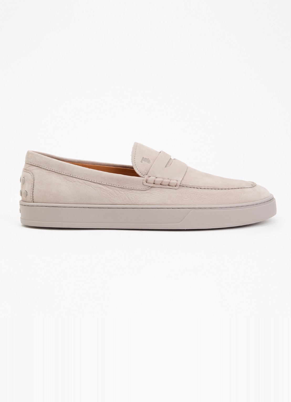 Tod's Mocassino Cassetta slip-on van leer - voorkant 6 grijs