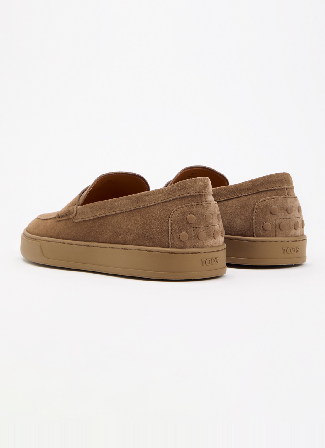 Tod's Mocassino Cassetta slip-on van suède - achterkant bruin