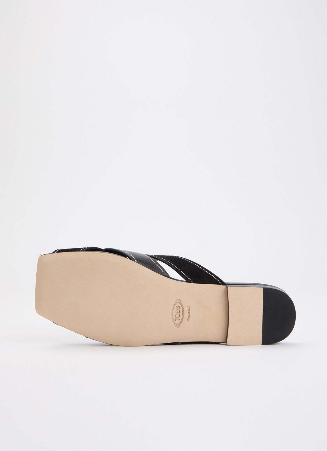 Tod's Sandaal van kalfsleer met details van suède - detail 3 zwart