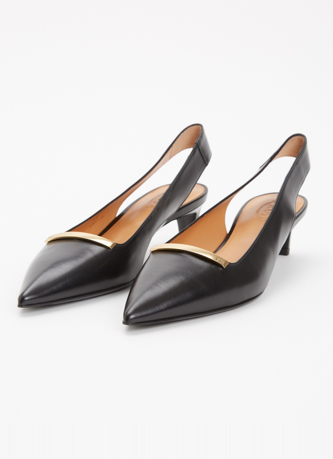 Tod's Slingback van kalfsleer - detail zwart