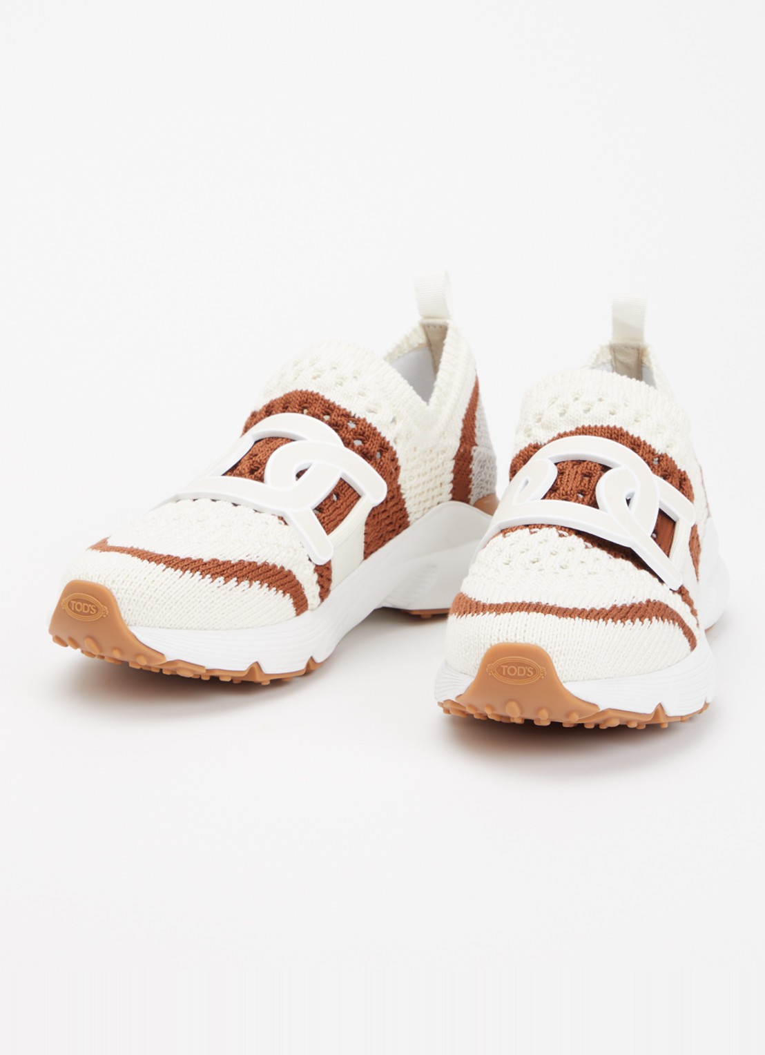 Tod's Sneaker met gebreid bovenwerk - detail 3 gebroken wit
