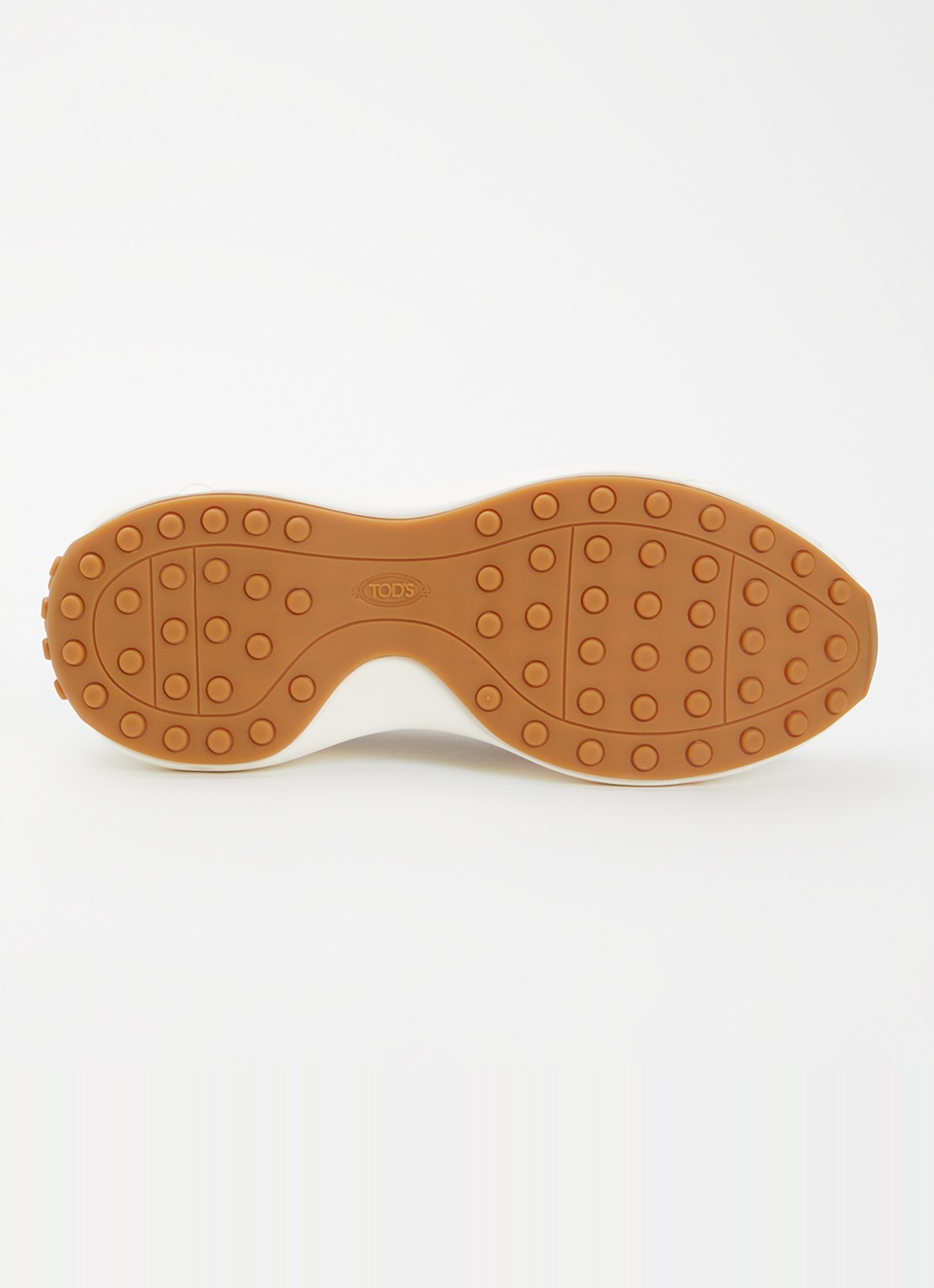 Tod's Sportiva sneaker met details van kalfsleer en logo  - detail 5 cognac