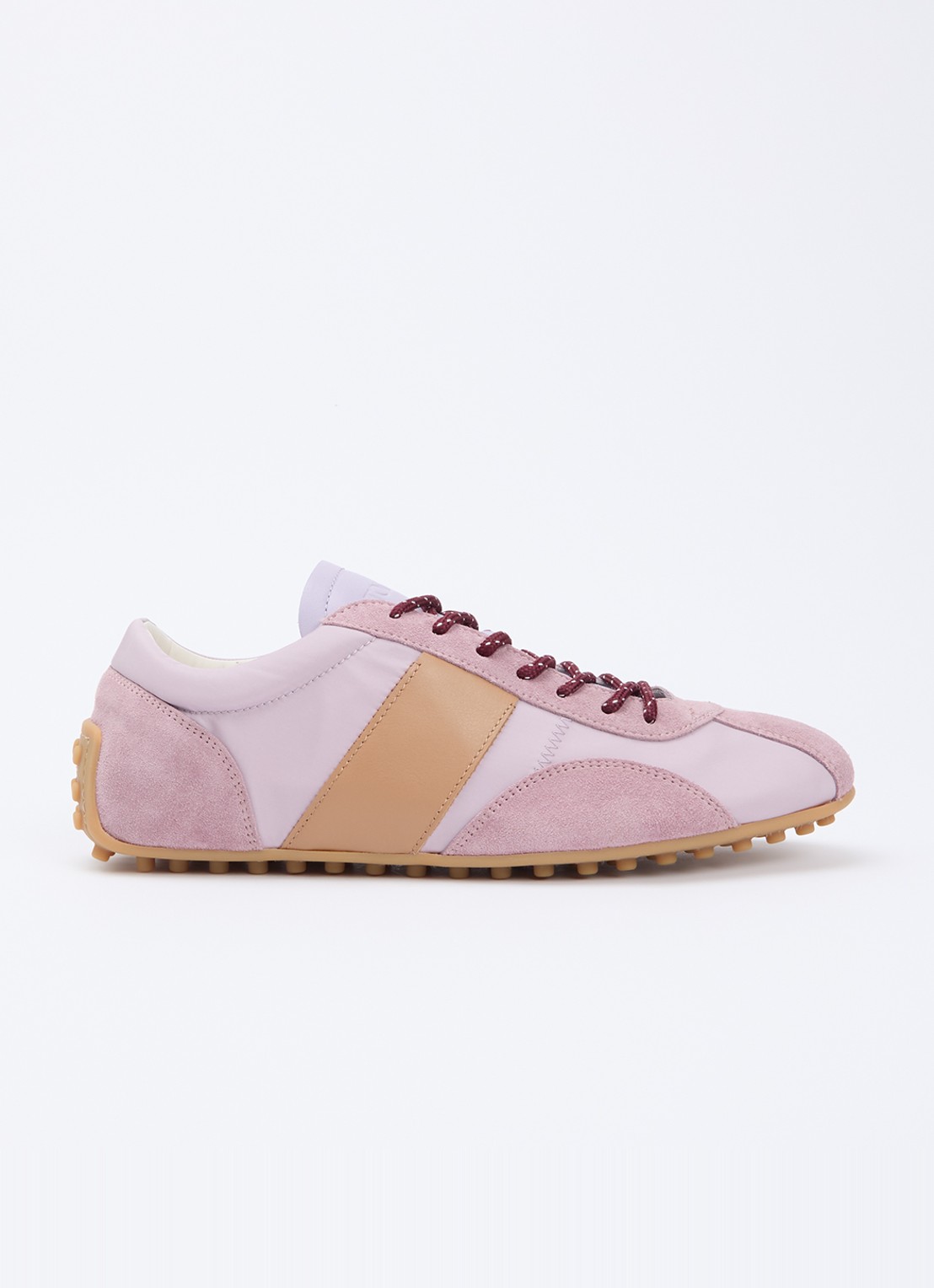 Tod's Sportiva sneaker met details van leer - voorkant lila