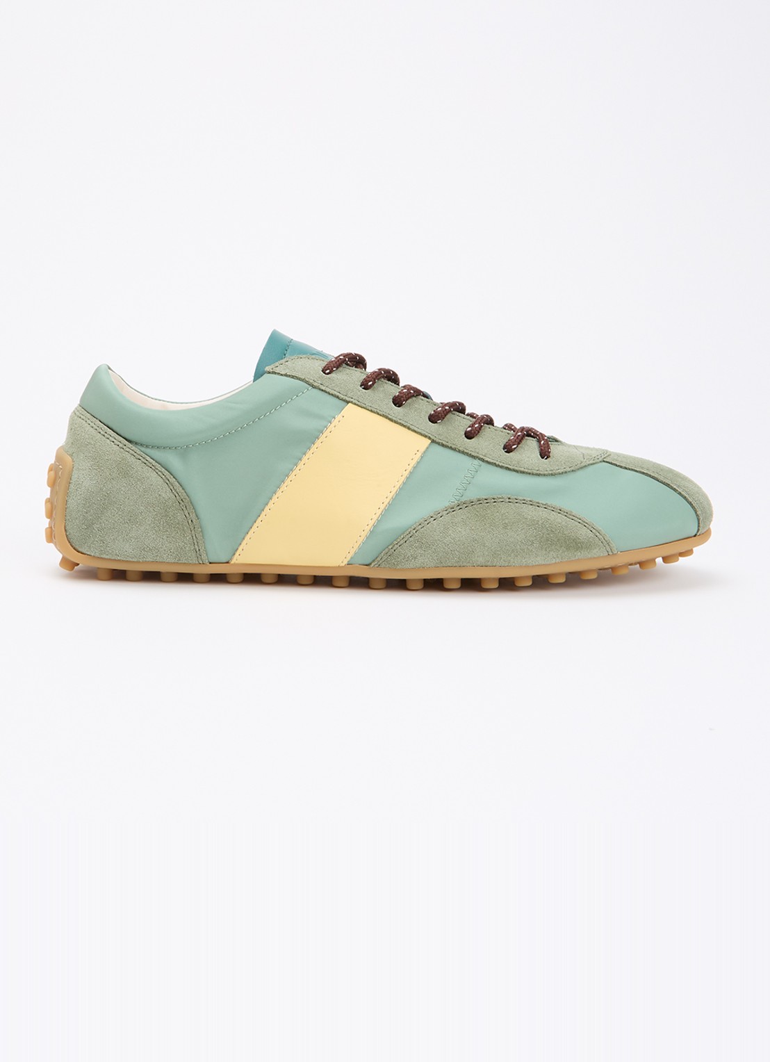 Tod's Sportiva sneaker met suède details - voorkant 6 lichtgroen