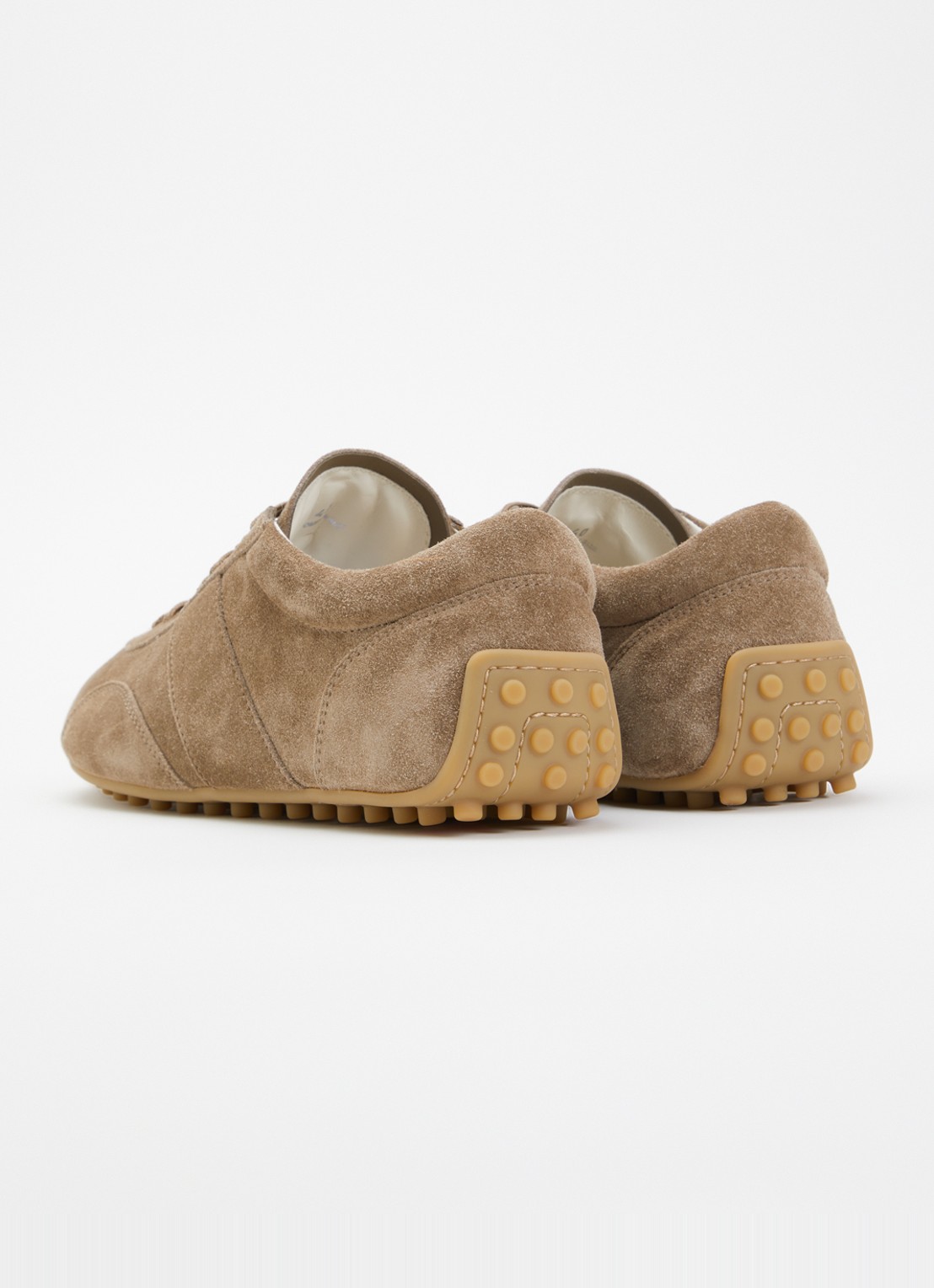 Tod's T-Marathon sneaker van kalfssuède - achterkant 5 lichtbruin