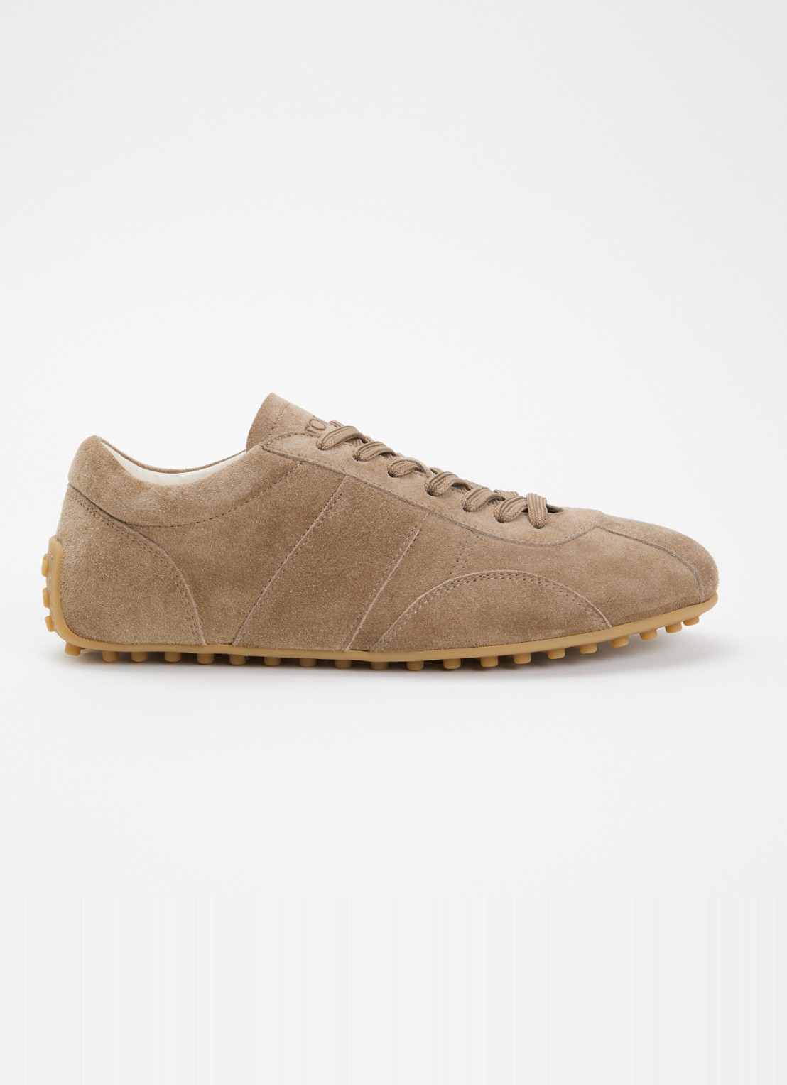 Tod's T-Marathon sneaker van kalfssuède - voorkant 6 lichtbruin