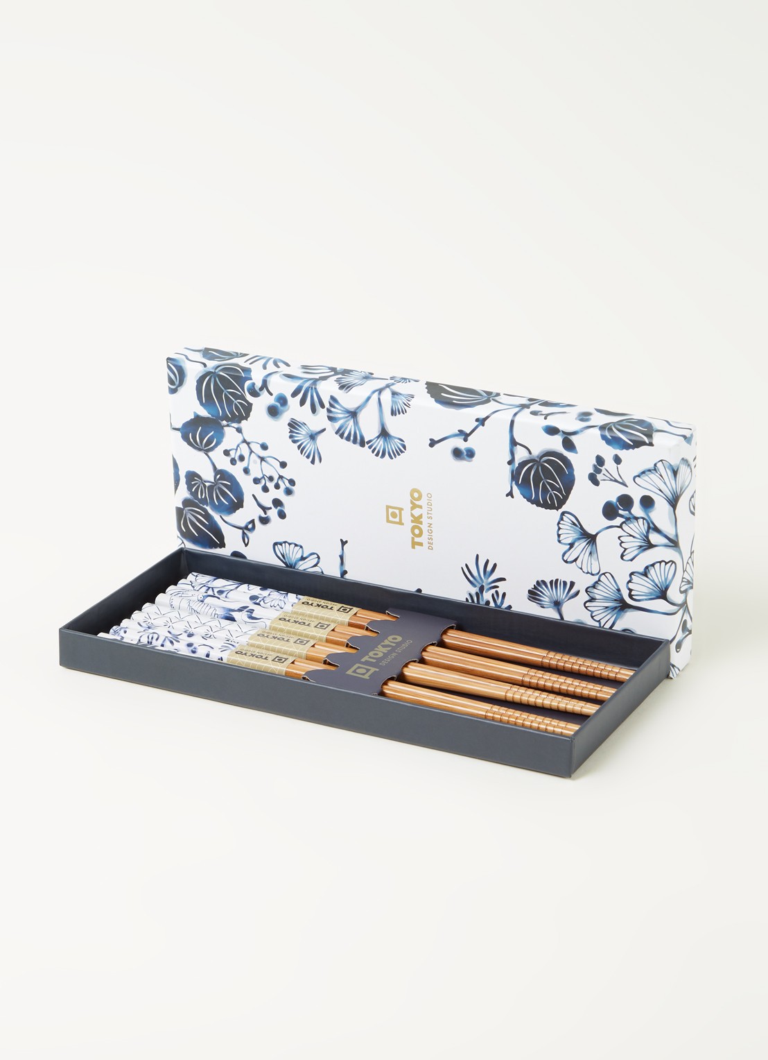 Tokyo Design Studio Chopsticks eetstokjes set van 5  - detail 3 blauw