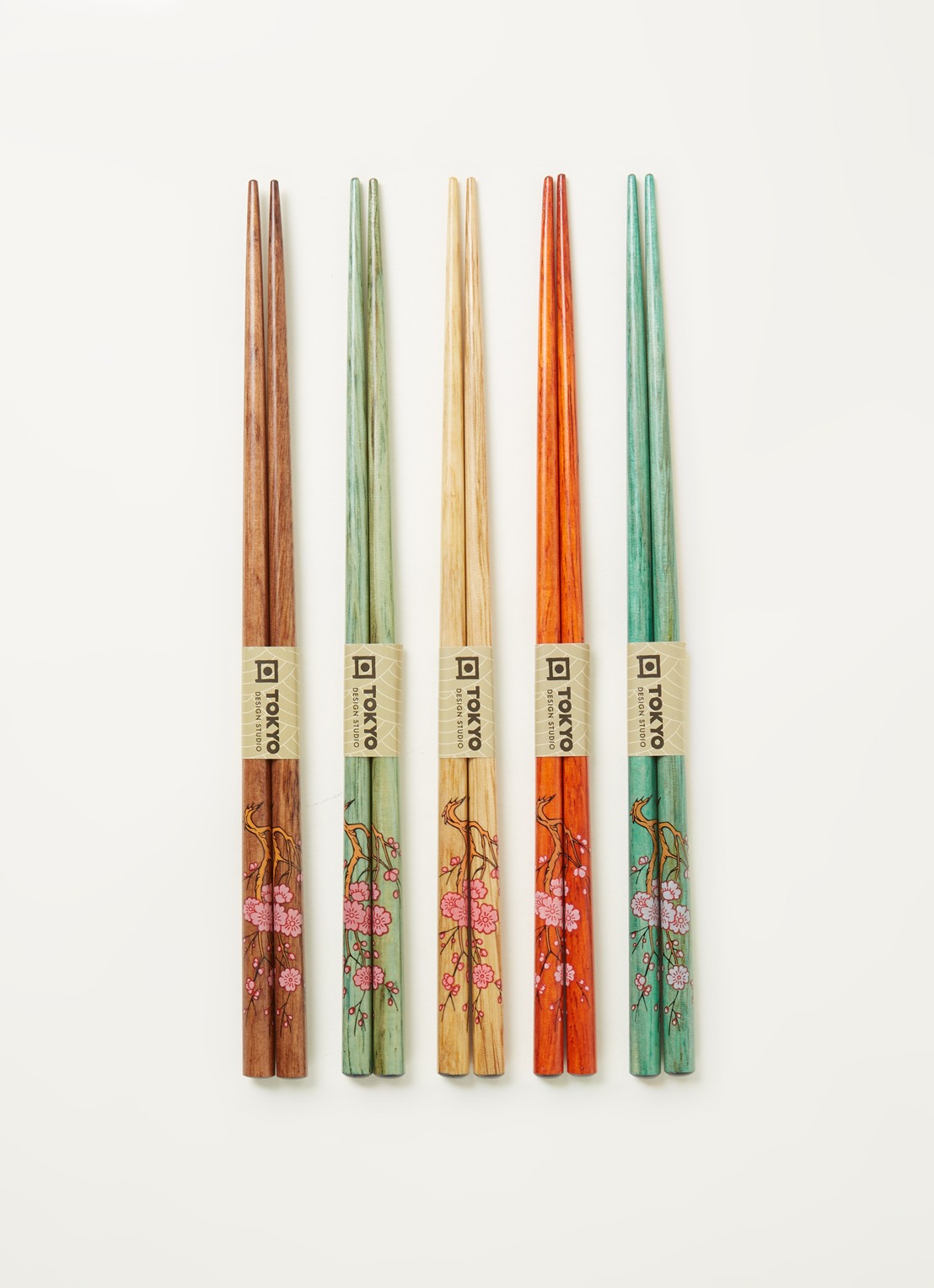 Tokyo Design Studio Chopsticks eetstokjes set van 5  - voorkant 2 multicolor