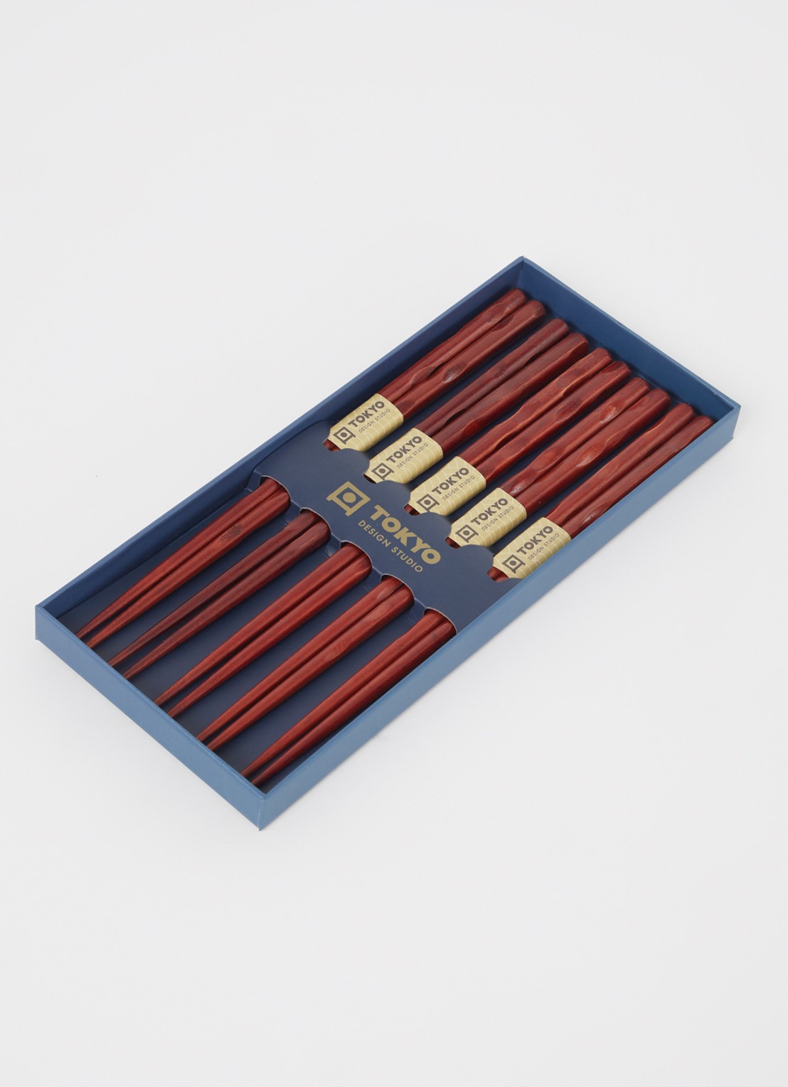 Tokyo Design Studio Chopsticks Giftset eetstokjes set van 5  - voorkant 2 bruin