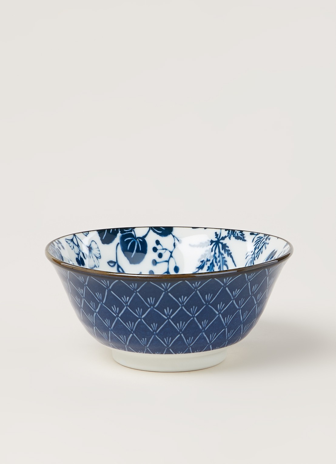 Tokyo Design Studio Flora Japonica Crane kom 15 cm - voorkant 3 blauw